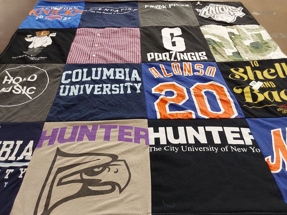 T-shirt quilt featuring new york knicks by Ali from NY