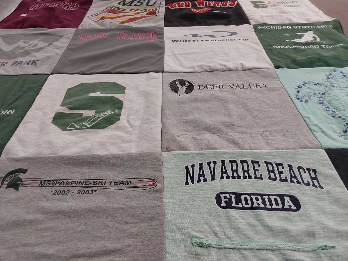 T-shirt quilt from michigan state university by Lindsey from SC