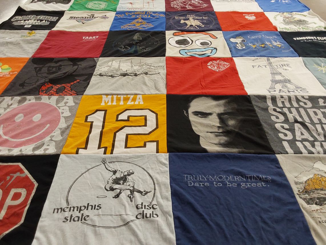 T-shirt quilt from memphis state university by Melissa from TN