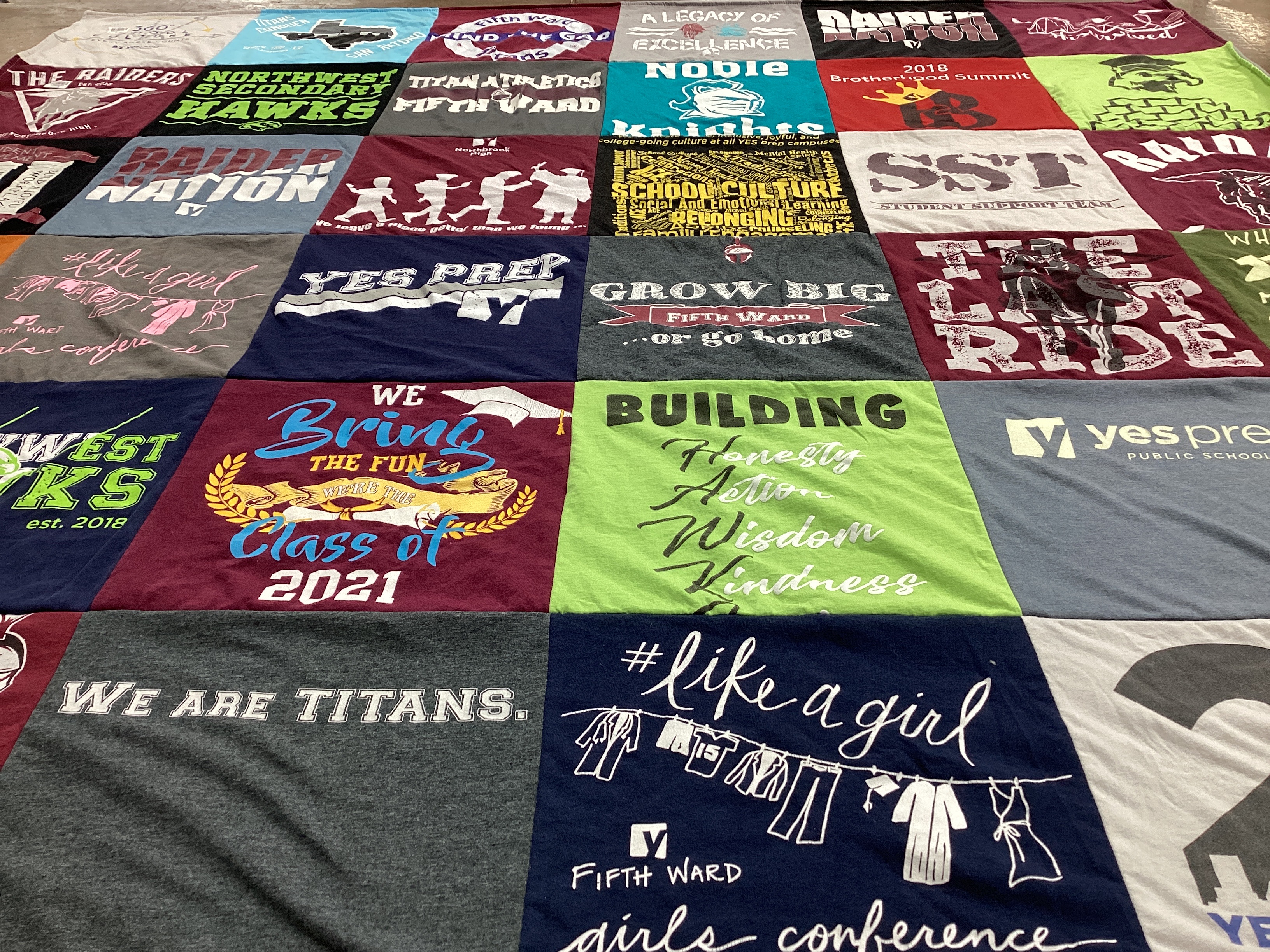 T-shirt quilt featuring raiders, titans by Andrea from TX