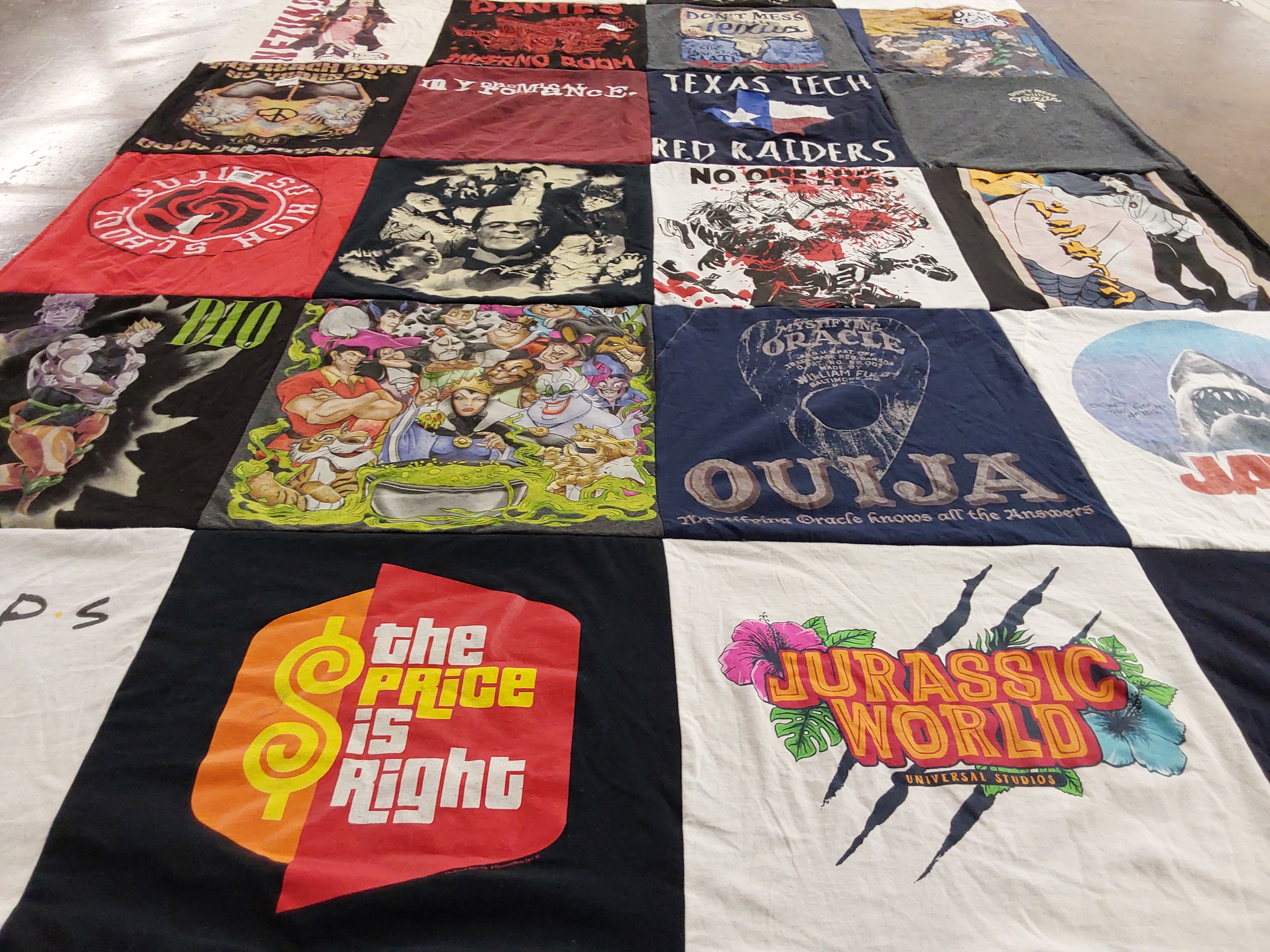 T-shirt quilt featuring texas tech red raiders by Alyssa from CA