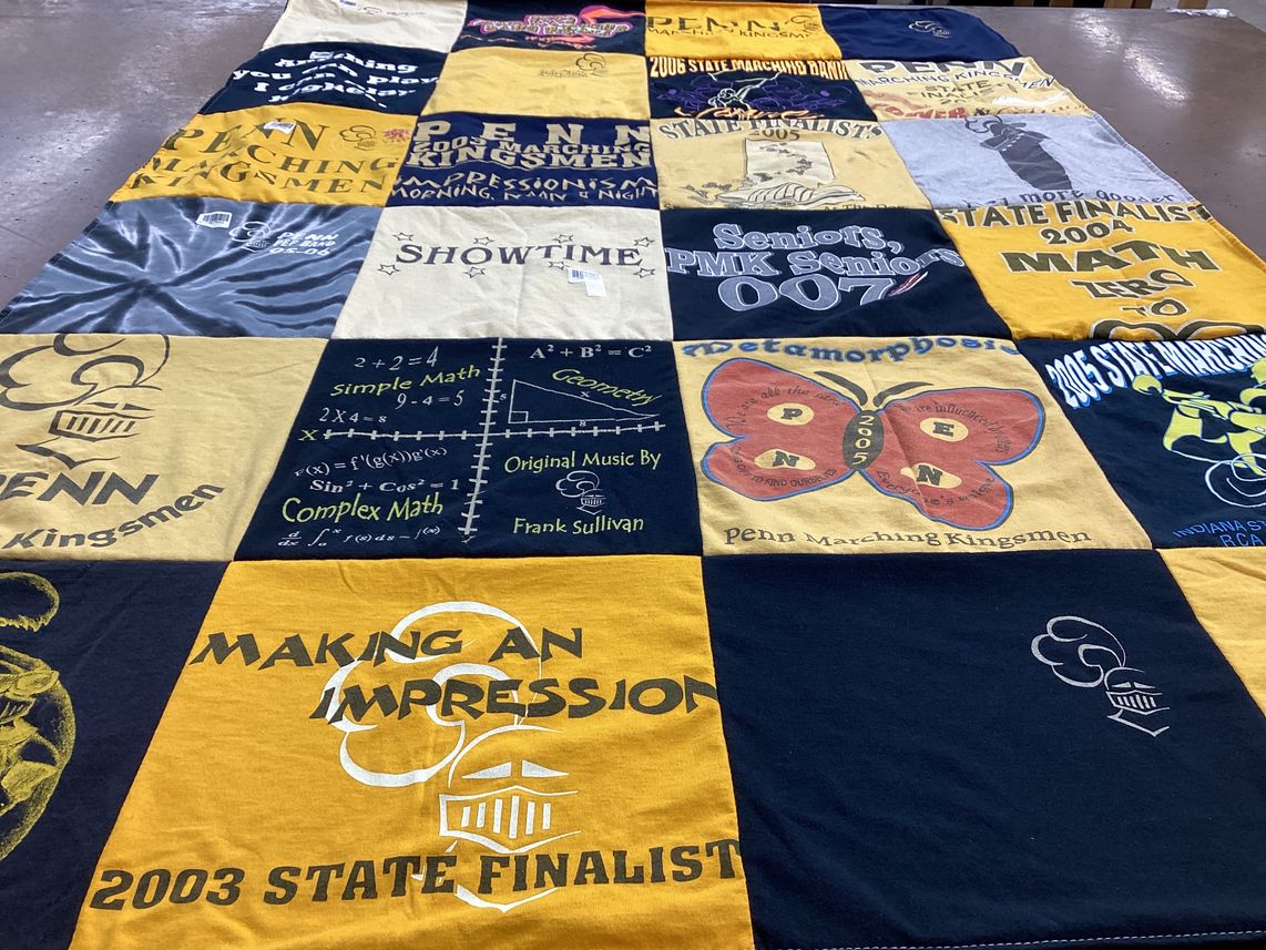 T-shirt quilt from penn high school by Megan from GA