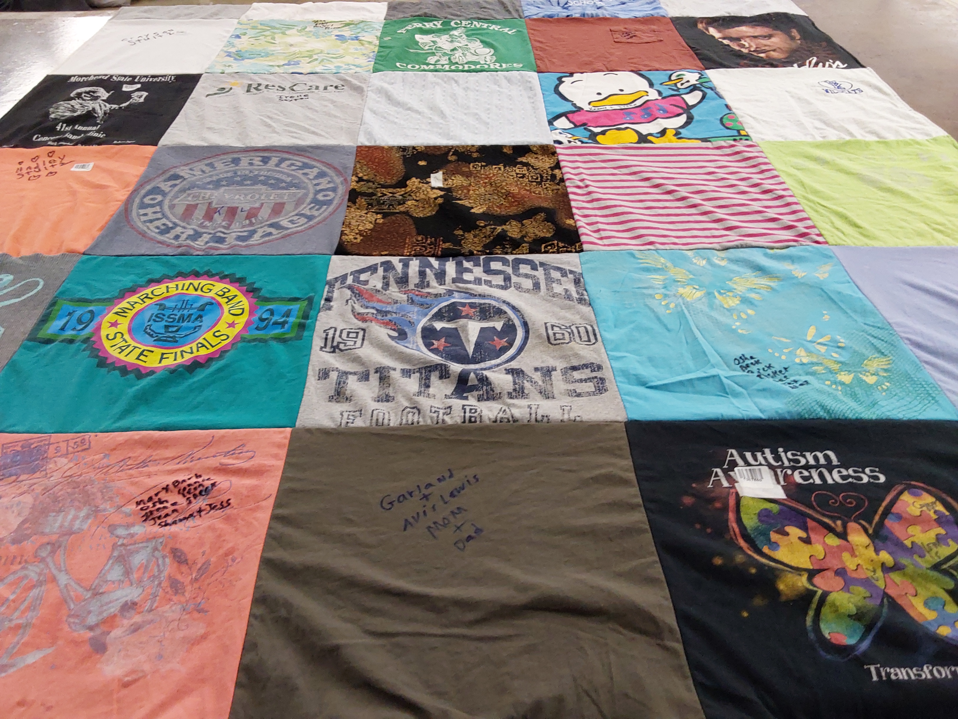 T-shirt quilt featuring tennessee titans football by Melissa from KY