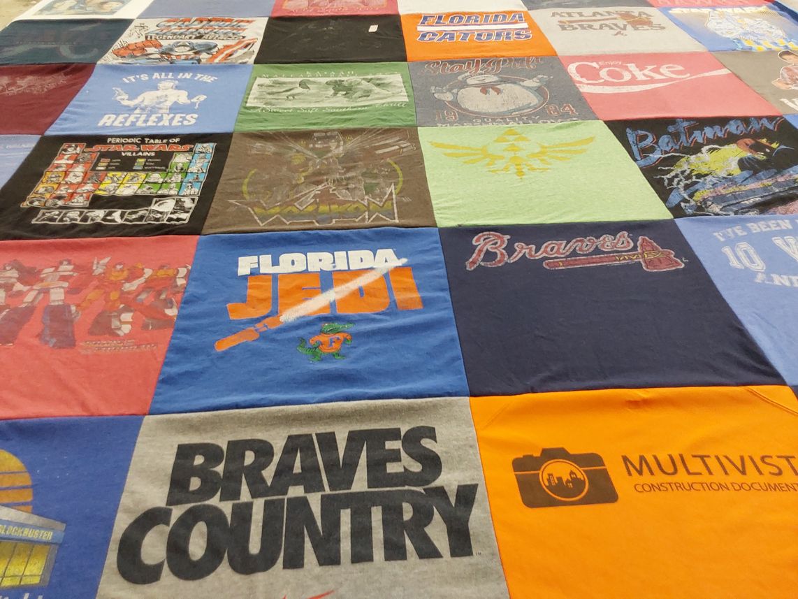 T-shirt quilt featuring atlanta braves by Adam from FL