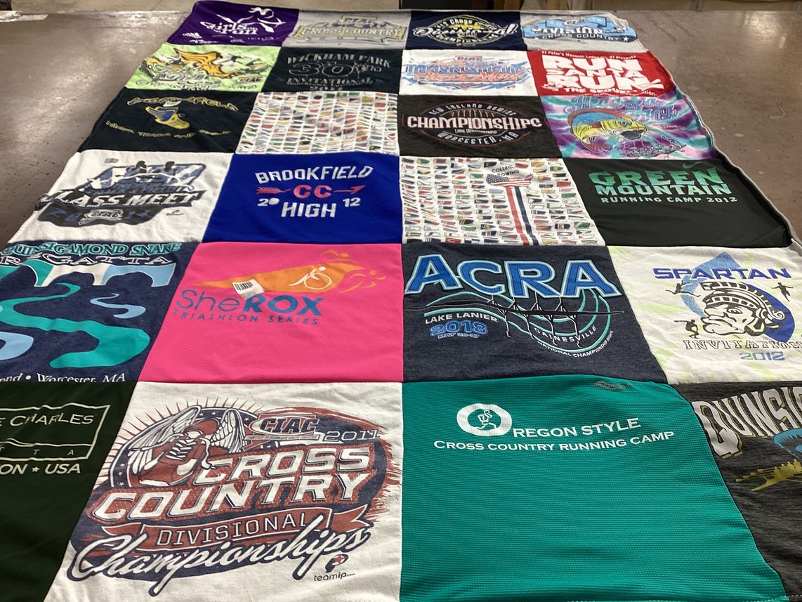 T-shirt quilt featuring spartan high school by Kendra from MD