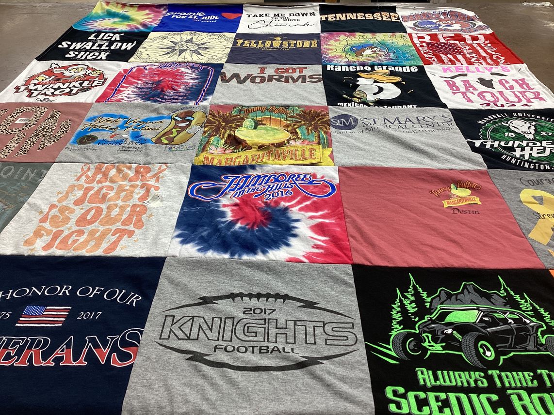 T-shirt quilt featuring knights football by Kelly from WV