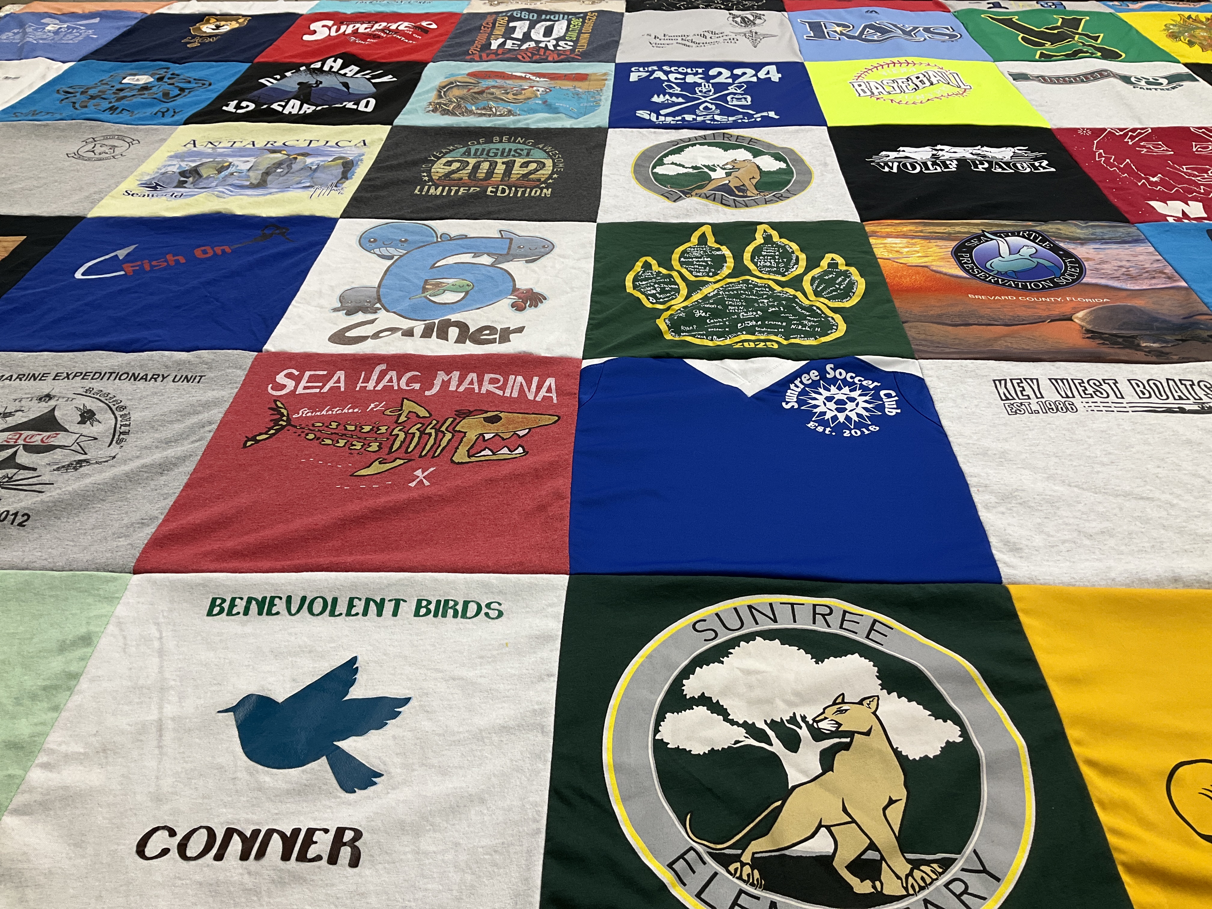 T-shirt quilt featuring suntree soccer club by Kristen from FL