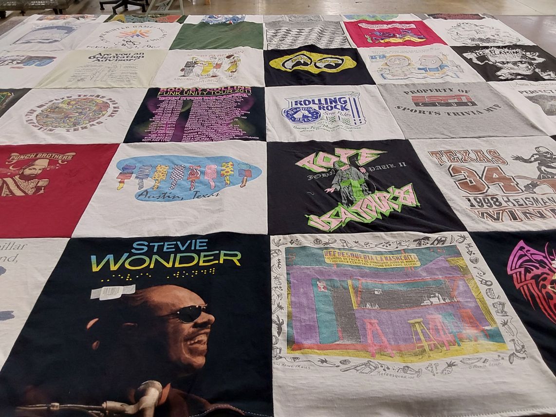 T-shirt quilt featuring university of texas by Timothy from TX