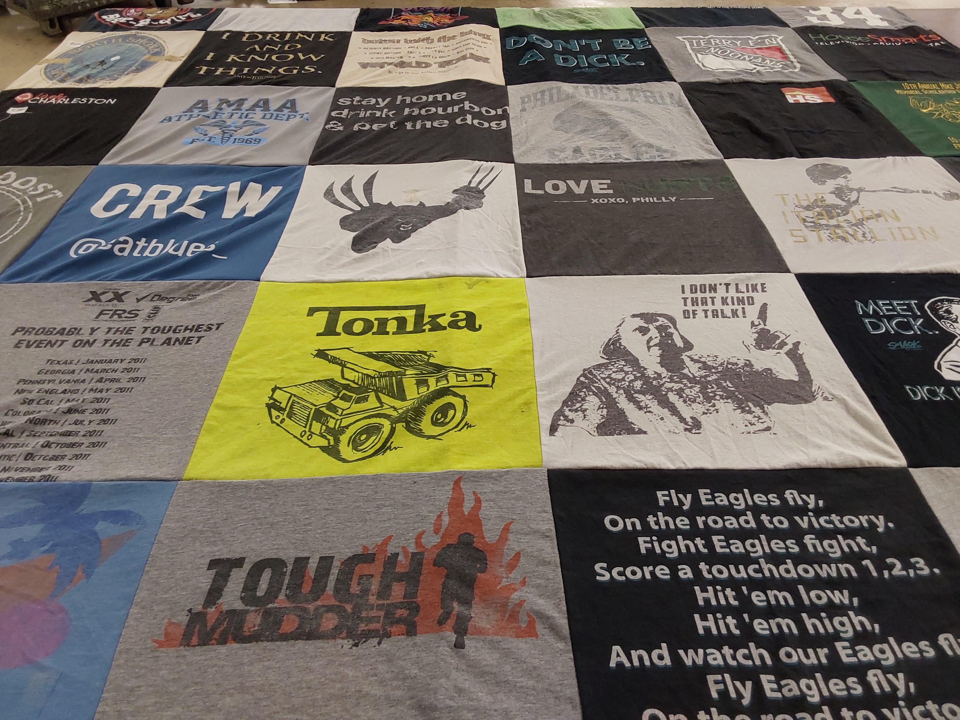 T-shirt quilt featuring eagles by Caitlin from SC