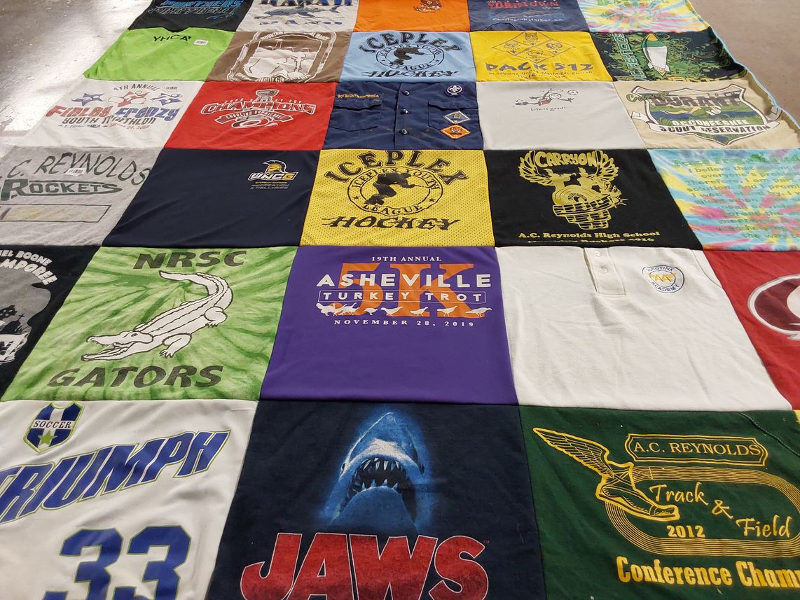 T-shirt quilt featuring iceplex hockey, nrcs gators by Raymond from NC