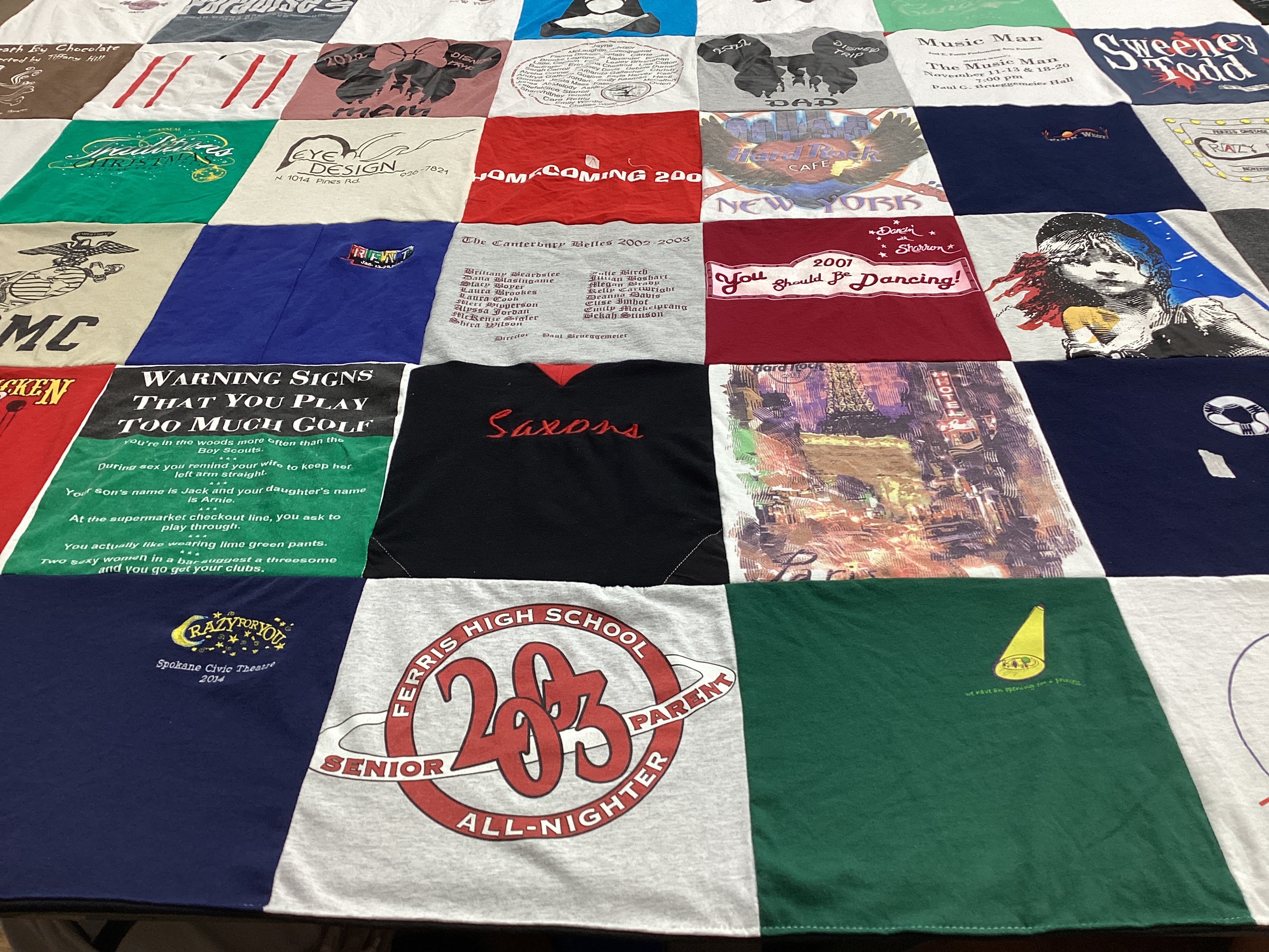 T-shirt quilt from ferris high school by Alyssa from WA