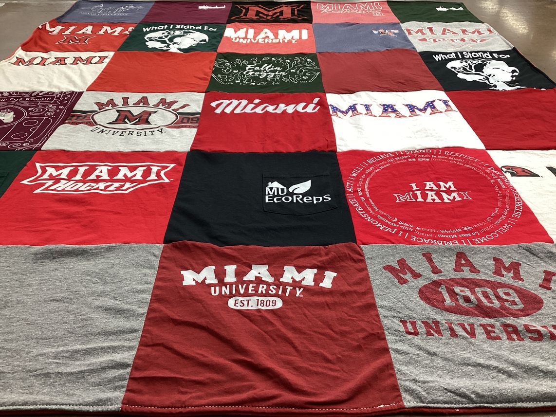 T-shirt quilt featuring miami university hockey by Megan from FL