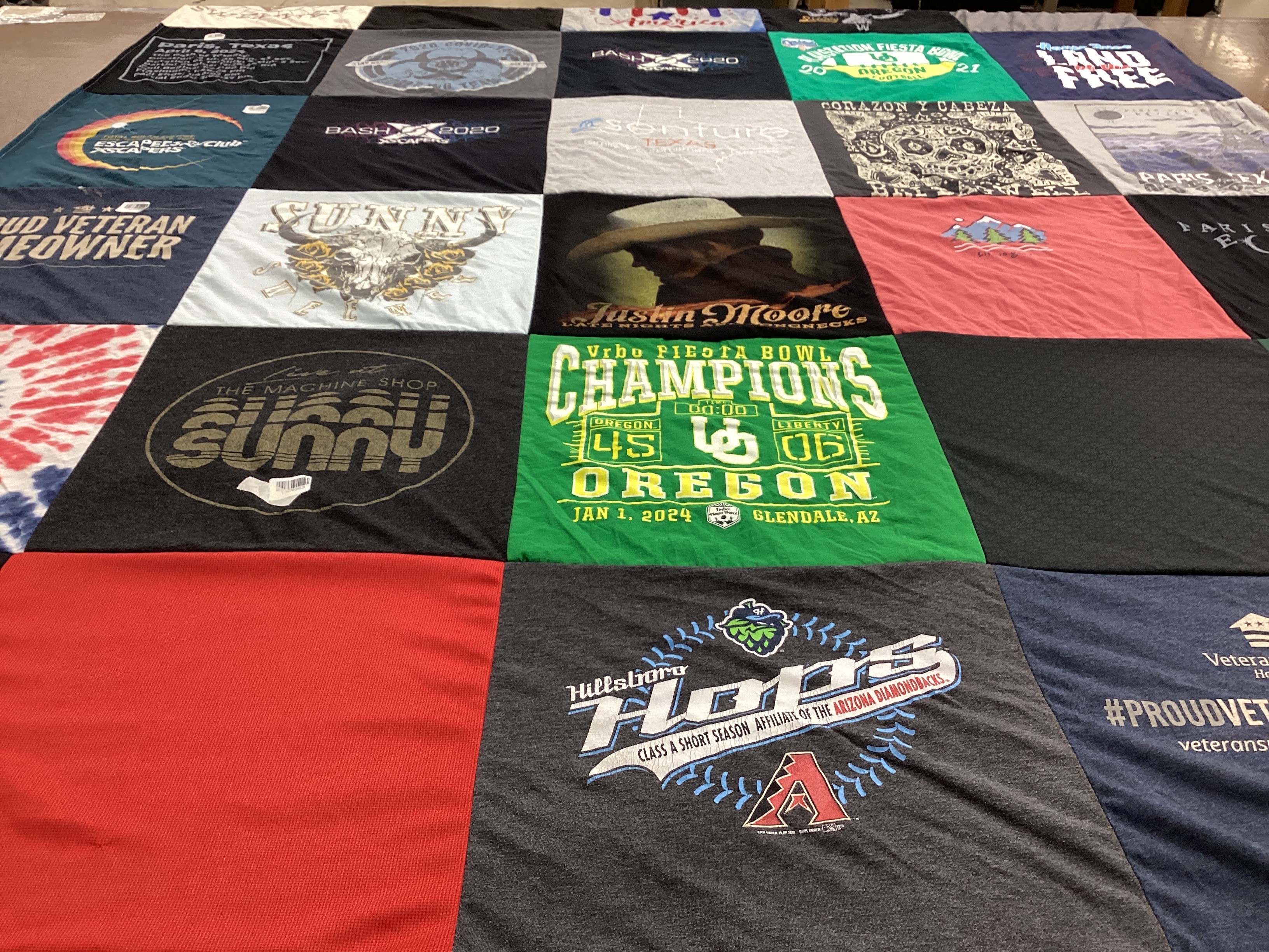 T-shirt quilt featuring arizona diamondbacks by Rachel from TX