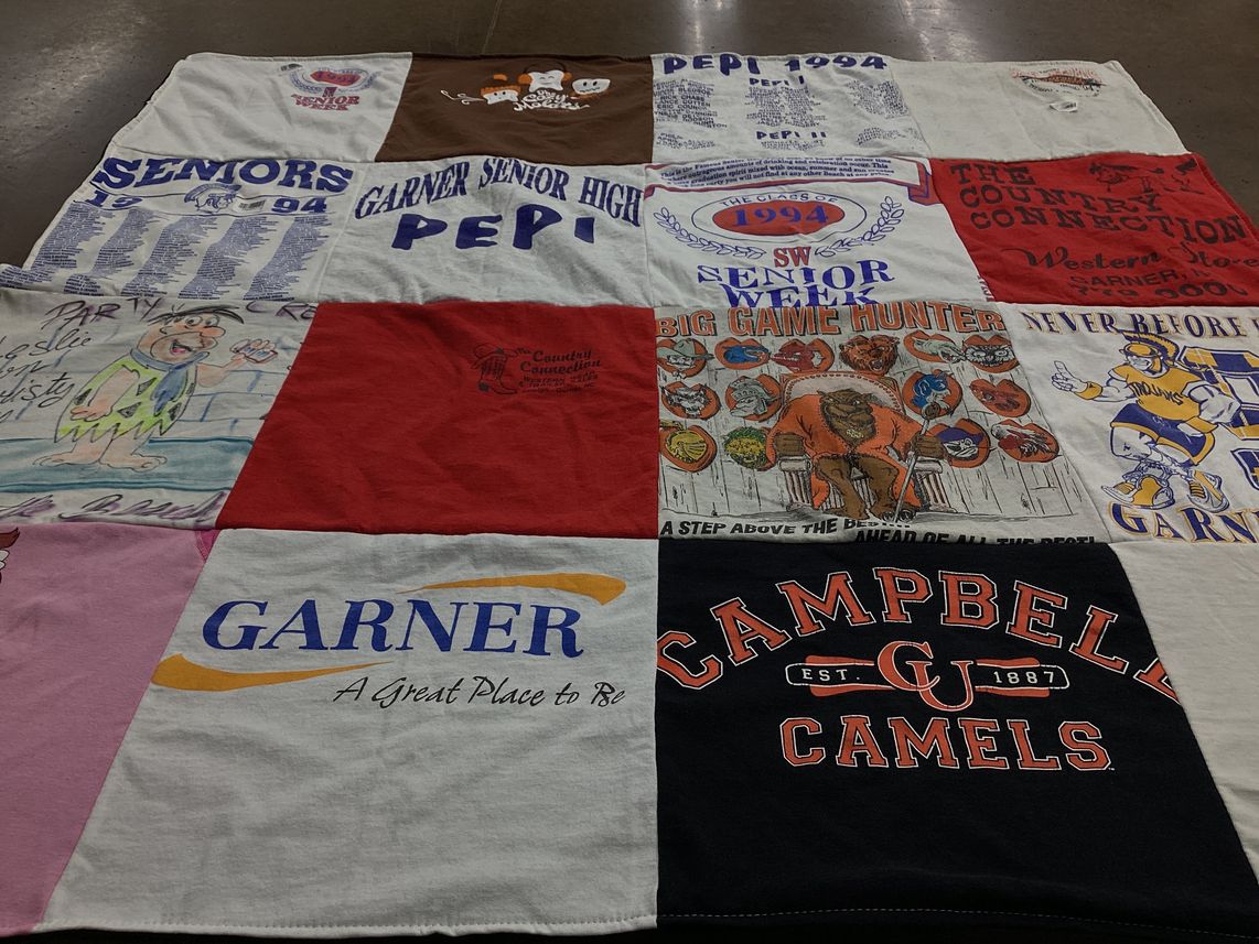 T-shirt quilt featuring campbell camels by Tiffany from NC