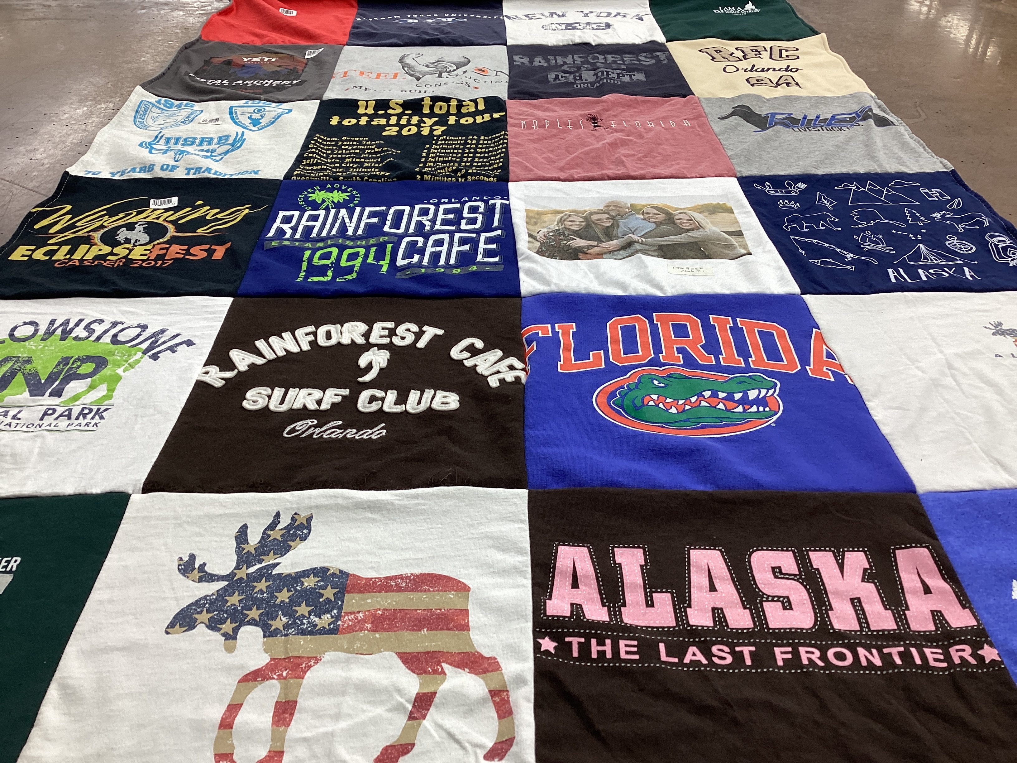 T-shirt quilt featuring florida gators by Natalee from ID