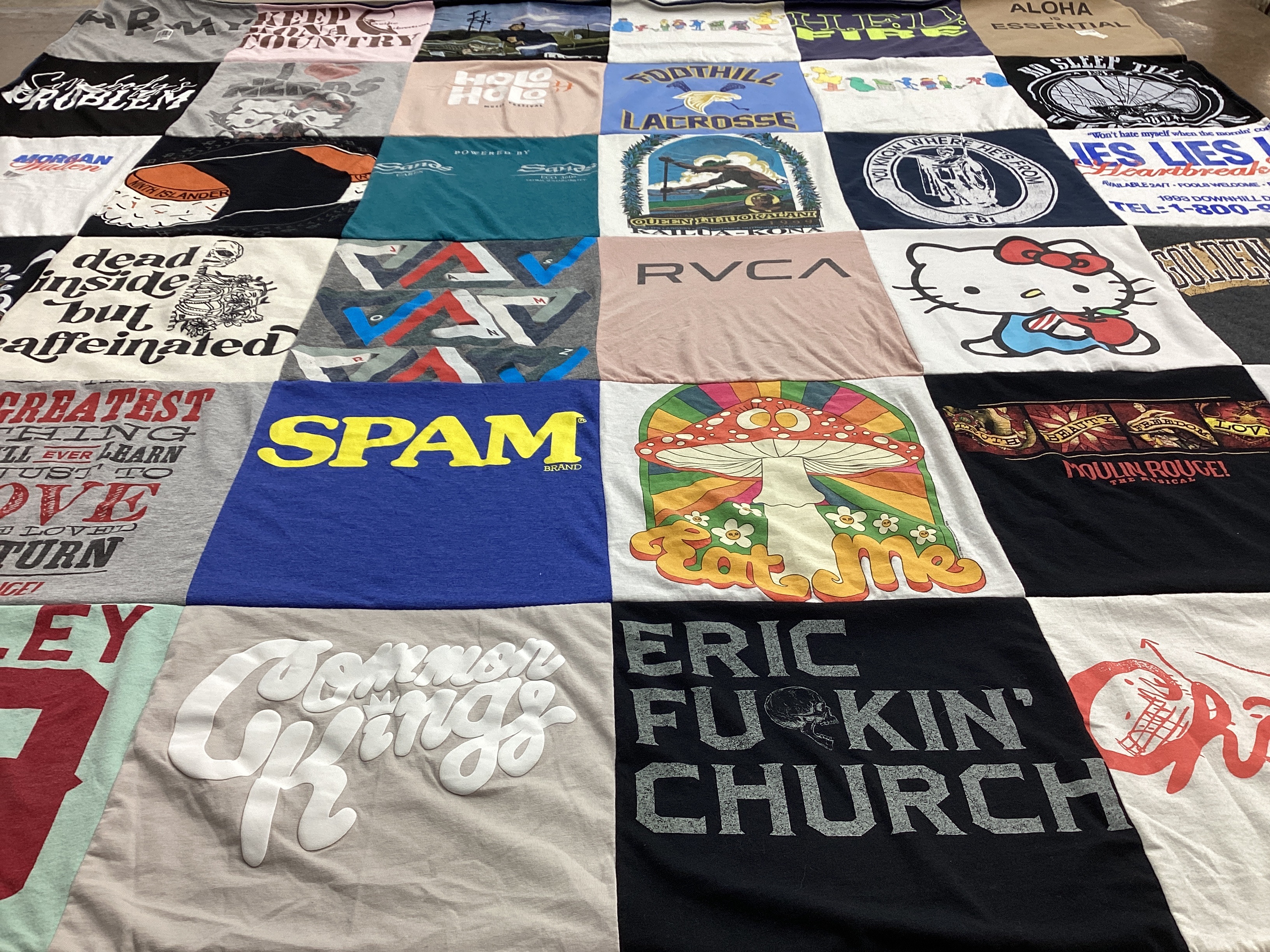 T-shirt quilt featuring foothill lacrosse by leslie from NV