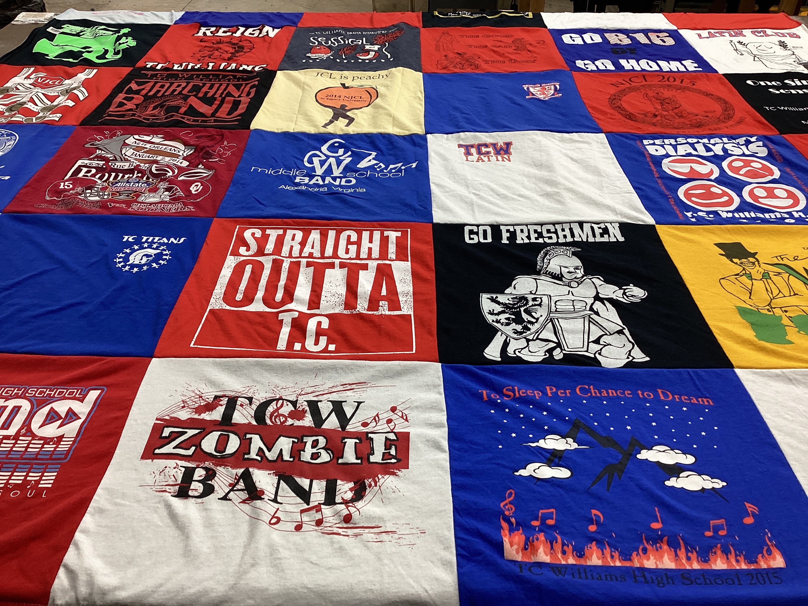 T-shirt quilt featuring tc titans by Jillian from VA
