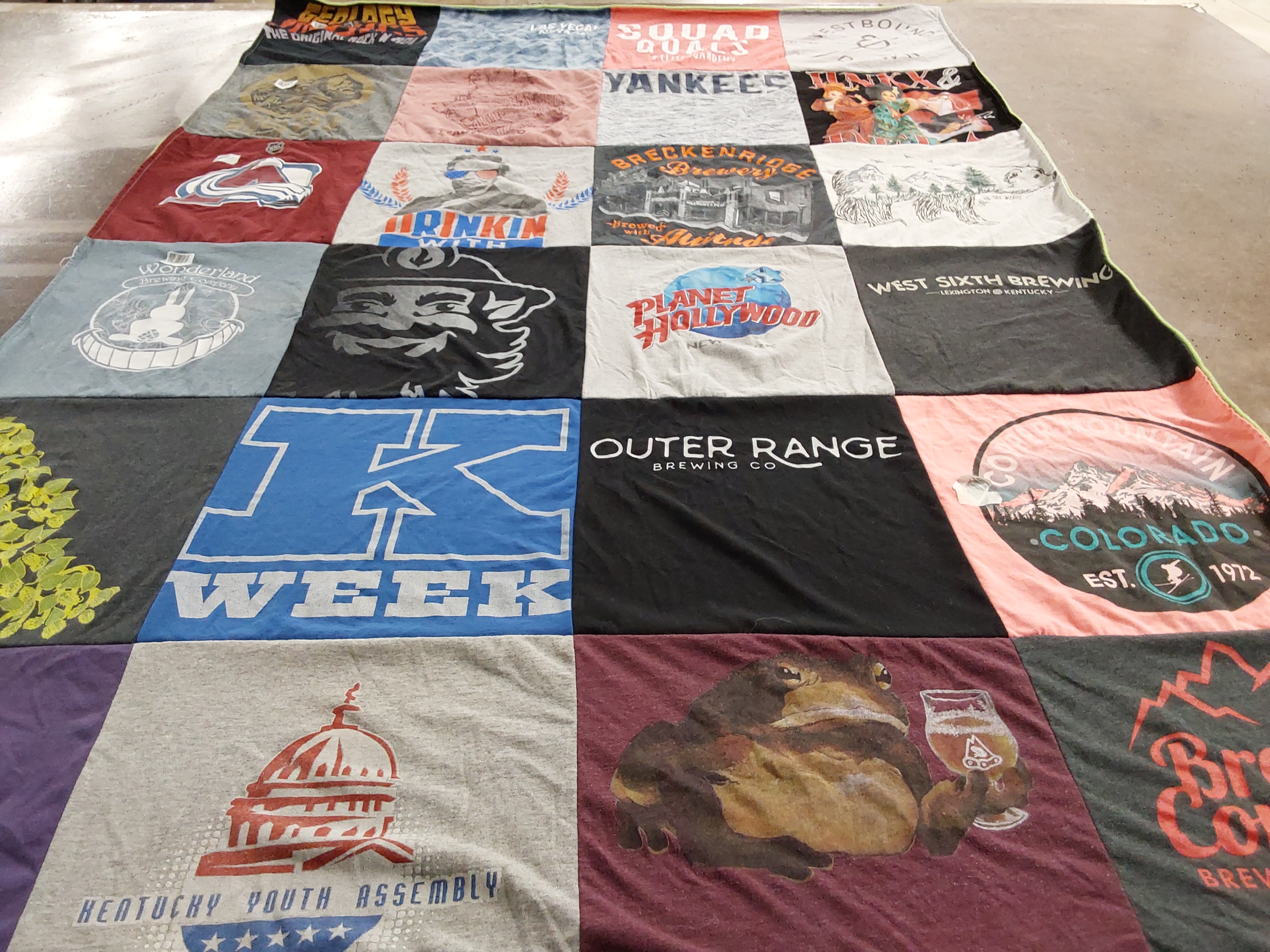T-shirt quilt featuring university of colorado, colorado avalanche by Mollie from KY