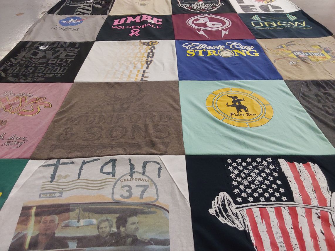 T-shirt quilt from university of maryland, baltimore county by Mark from MD