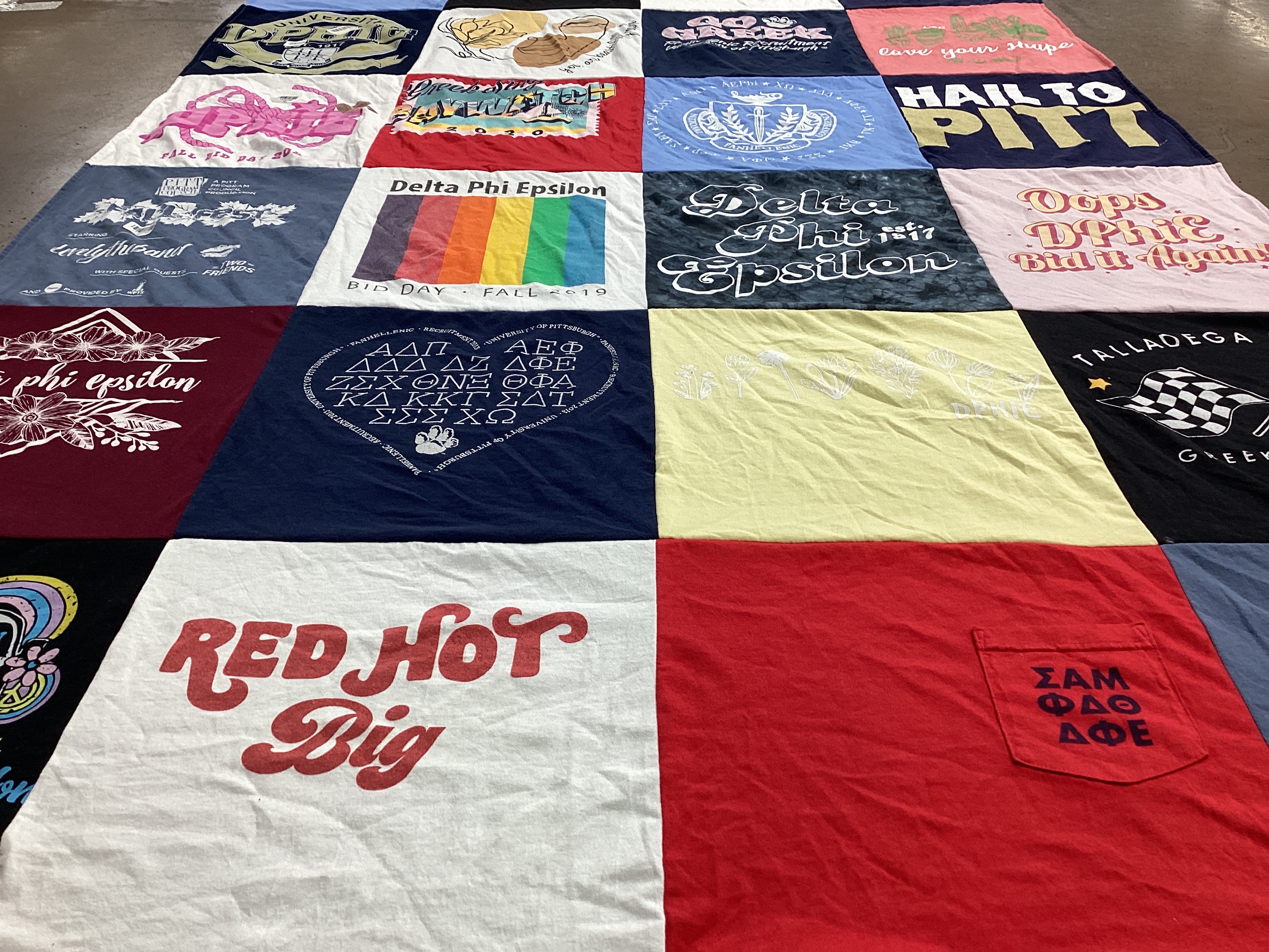 T-shirt quilt from university of pittsburgh by Alexa from NJ