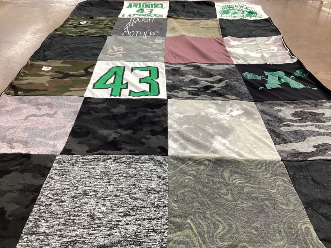 T-shirt quilt featuring arundel lacrosse by Marianne from MD