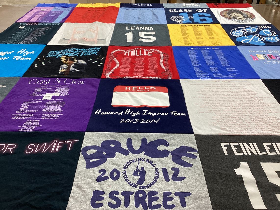 T-shirt quilt from howard high school by Leanna from MD