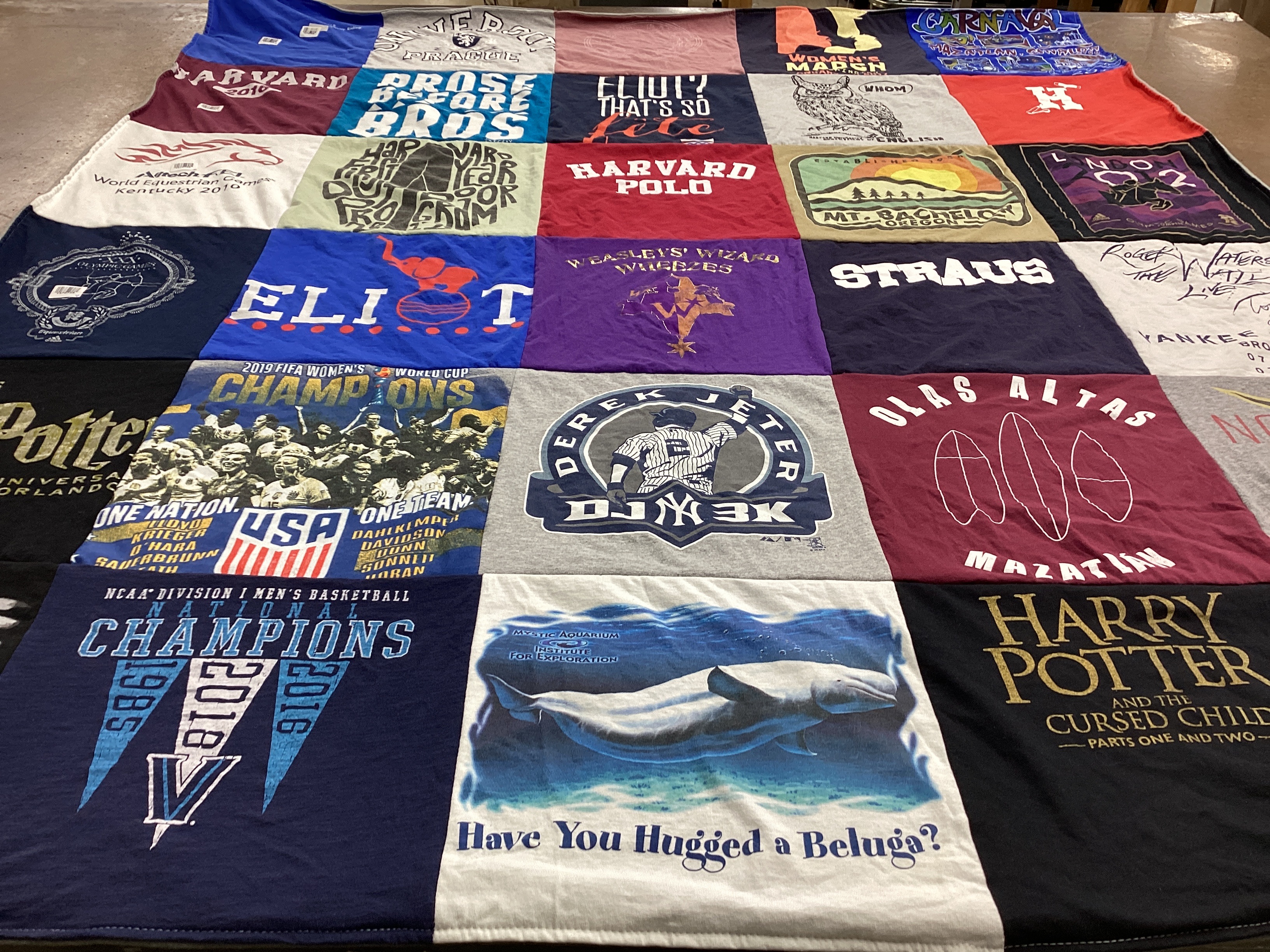 T-shirt quilt featuring villanova university by Aemilia from NY