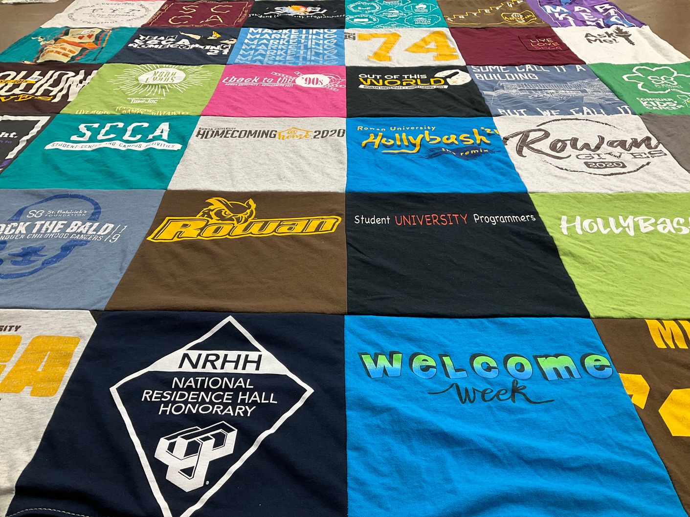 T-shirt quilt from rowan university by Alexandra from NJ