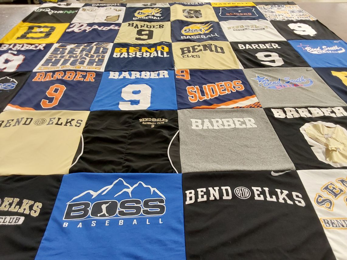 T-shirt quilt featuring bend elks baseball by Victoria from OR