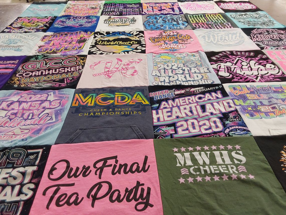 T-shirt quilt from mwhs high school by Sarah from NE