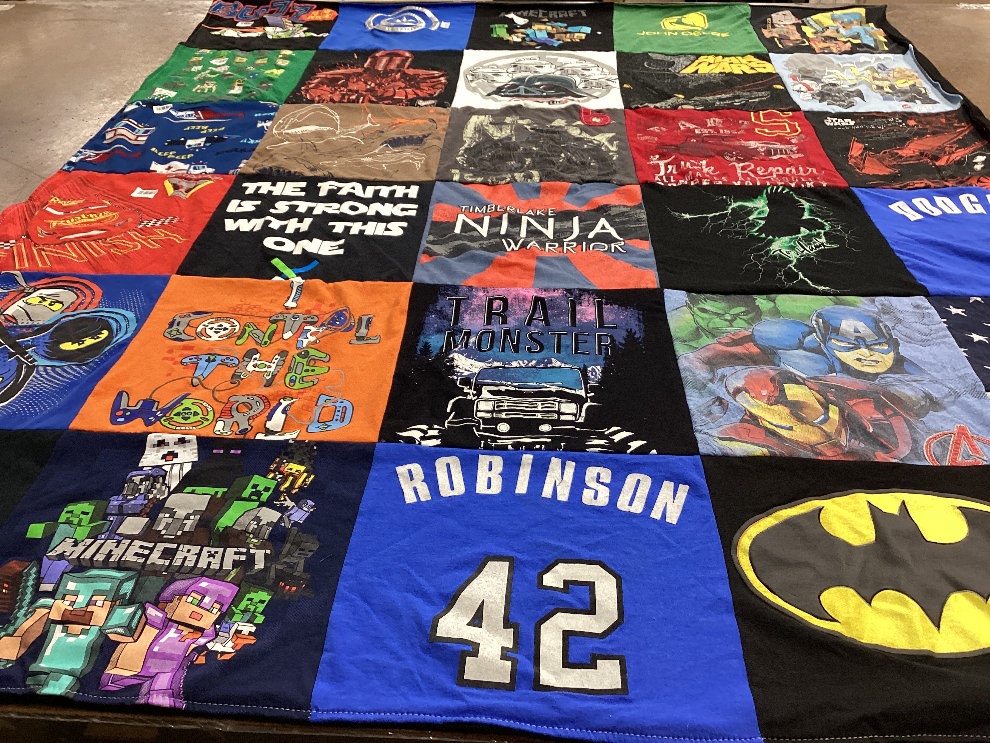 T-shirt quilt featuring not available by Erin from MD