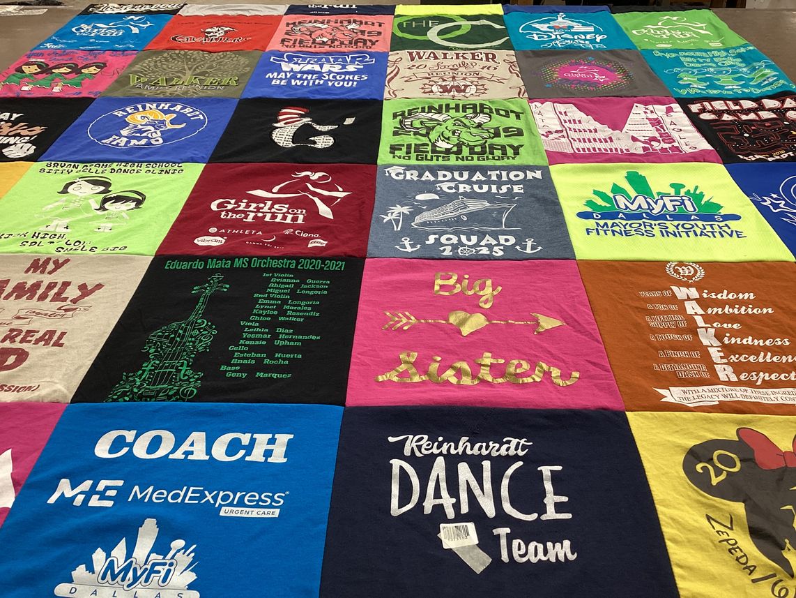 T-shirt quilt featuring reinardt dance team by Caricia from TX