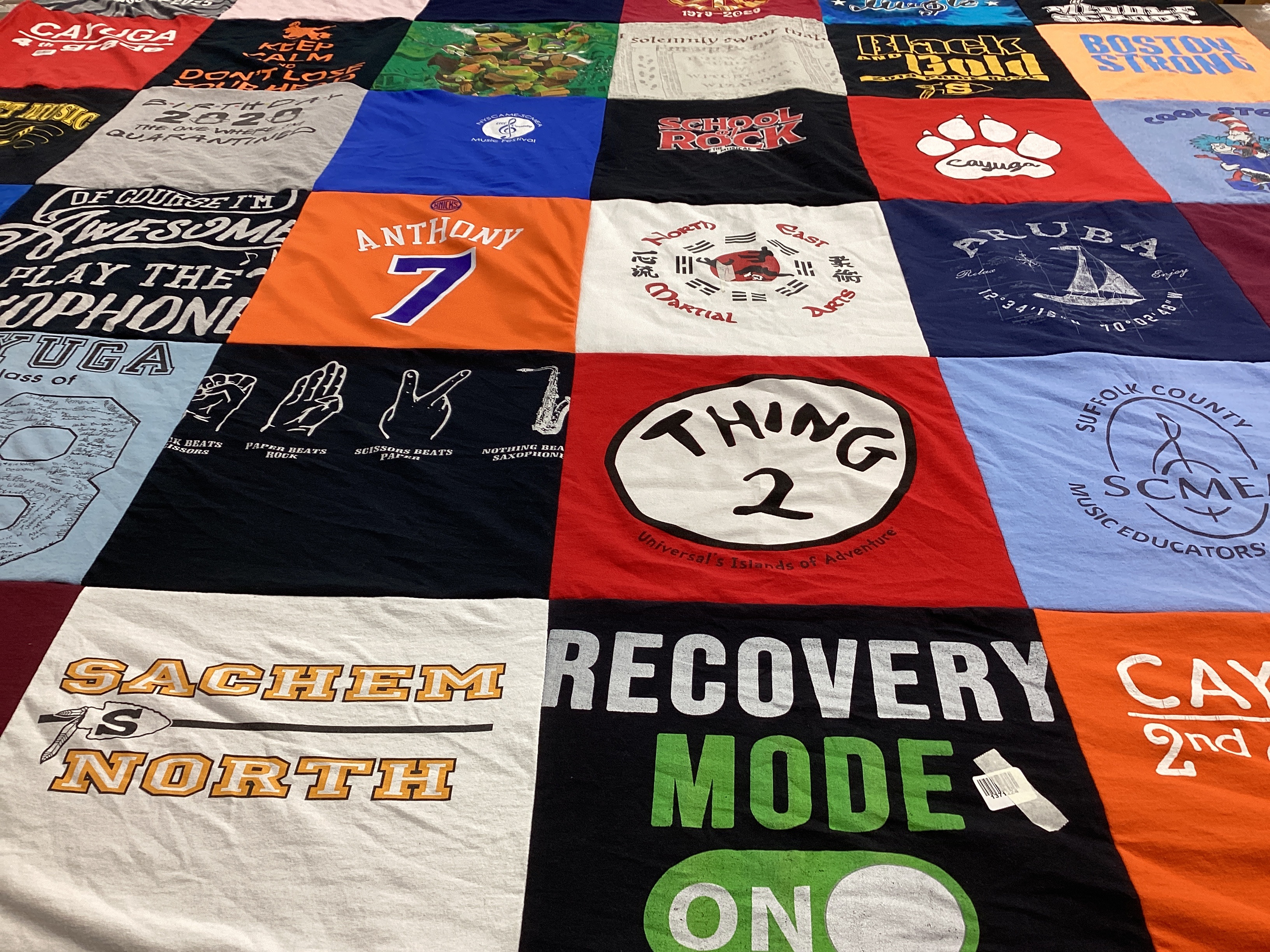 T-shirt quilt from sachem north high school by Melissa from NY