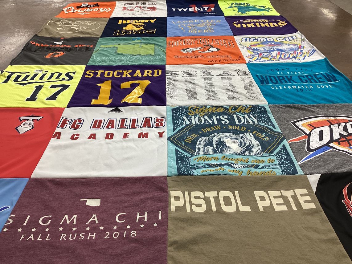 T-shirt quilt featuring fc dallas academy by Katy from OK