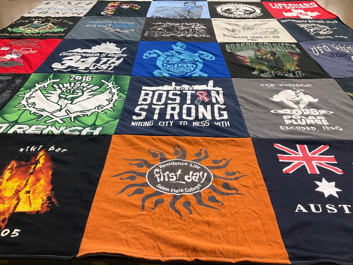 T-shirt quilt from salem state college by Samantha from VA