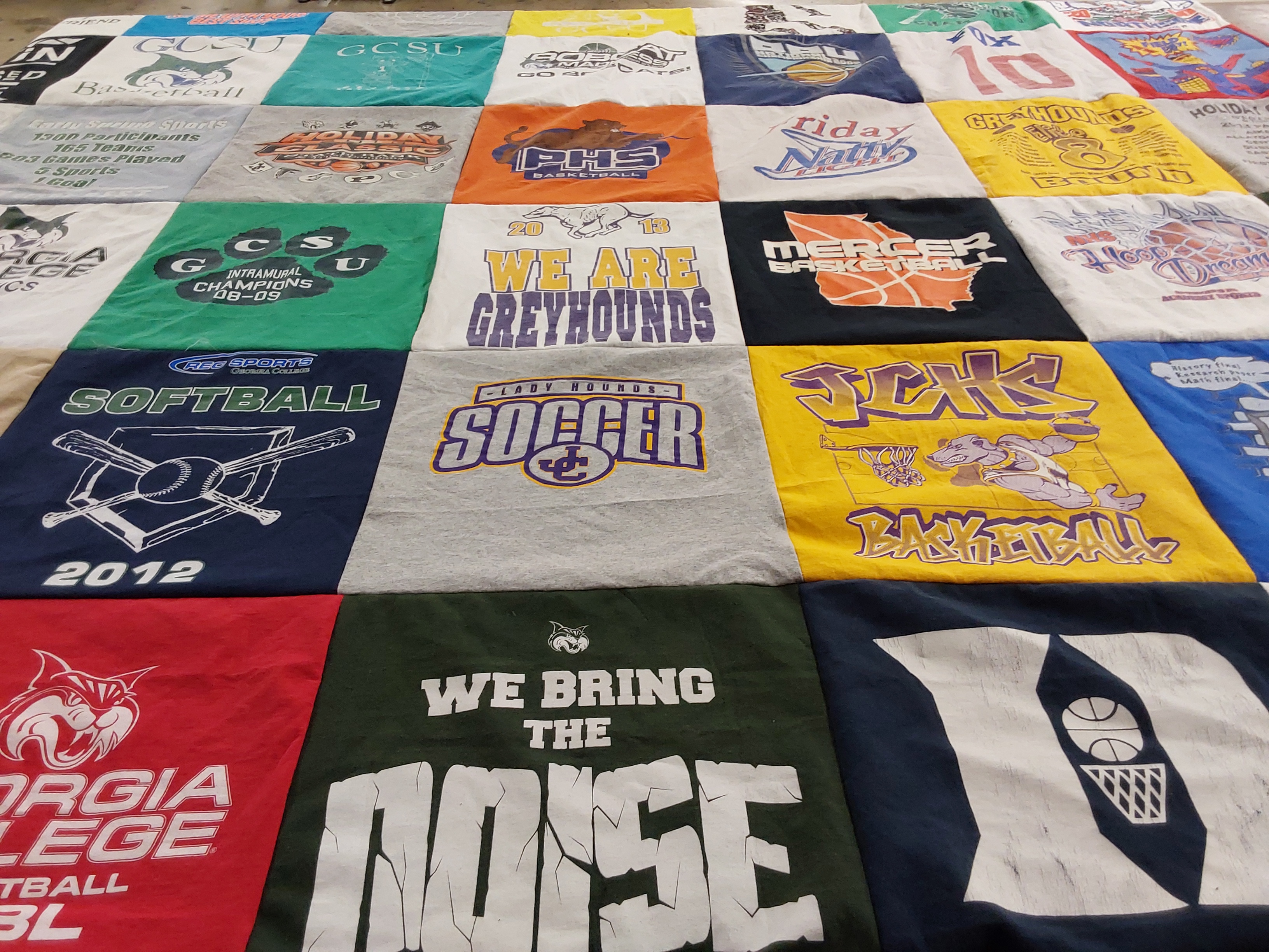T-shirt quilt featuring jchs basketball by Silvonia from GA