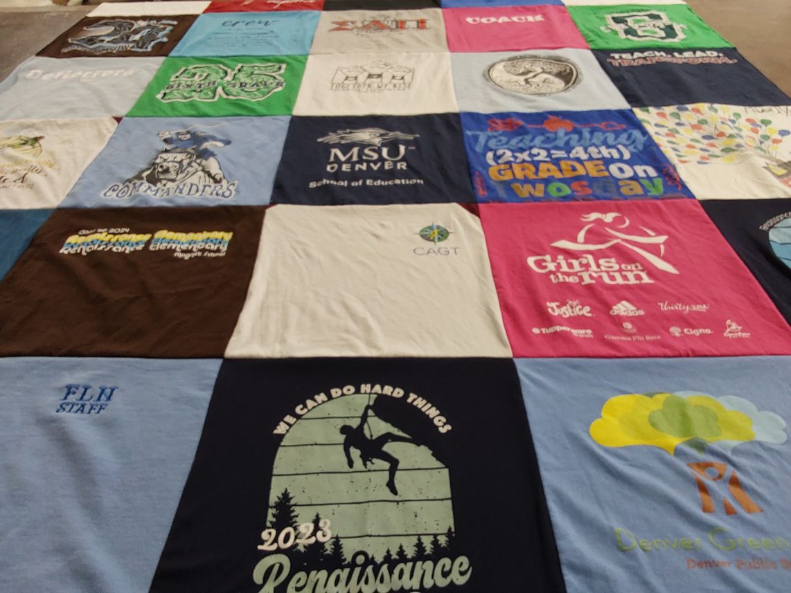 T-shirt quilt from metropolitan state university of denver by Summer from CO