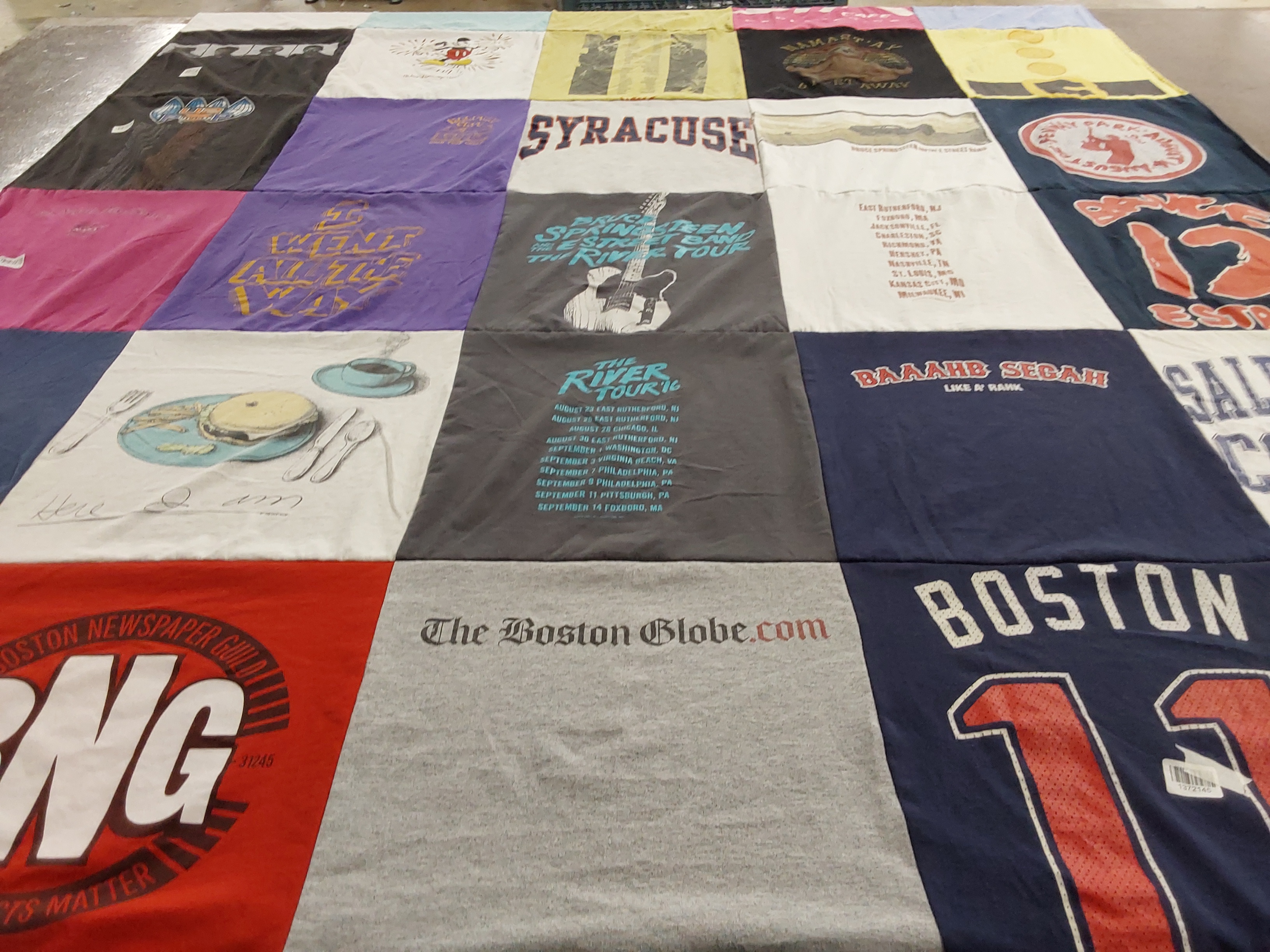 T-shirt quilt featuring boston red sox by Cheryl from MA