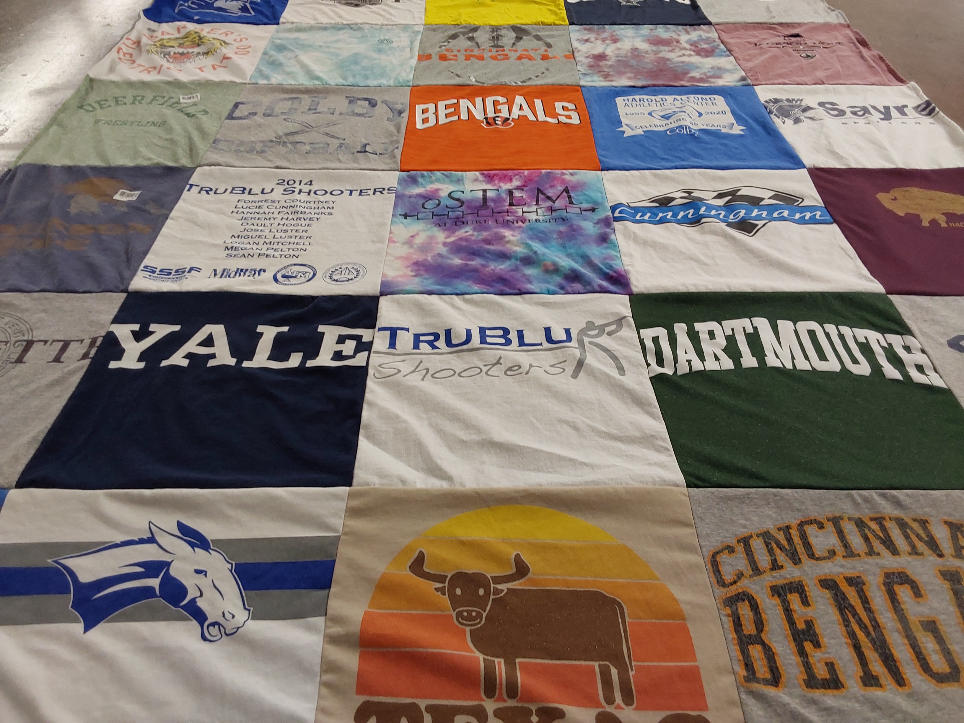 T-shirt quilt featuring cincinnati bengals by Brian from KY