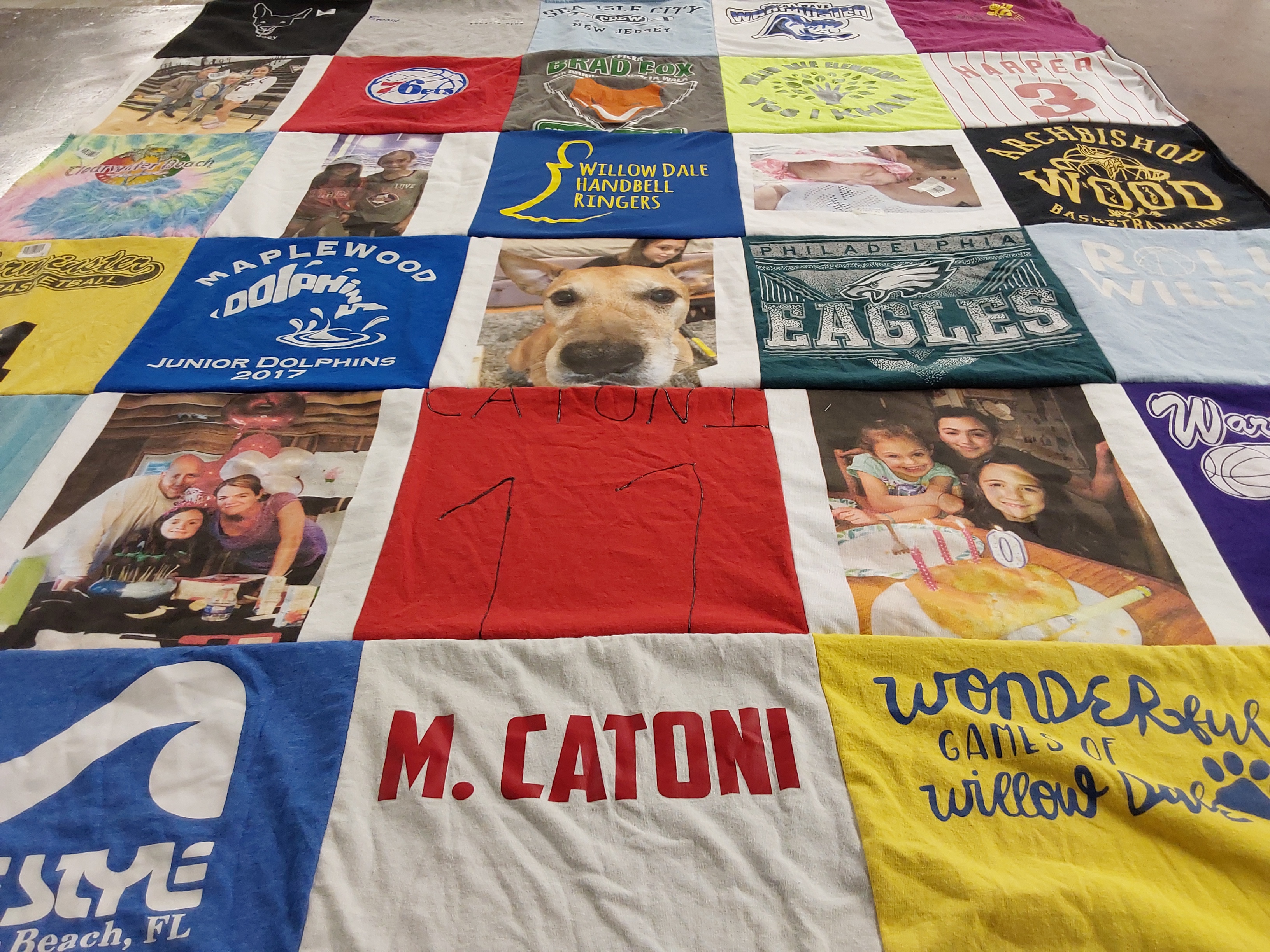 T-shirt quilt from archbishop wood high school by Kristin from PA
