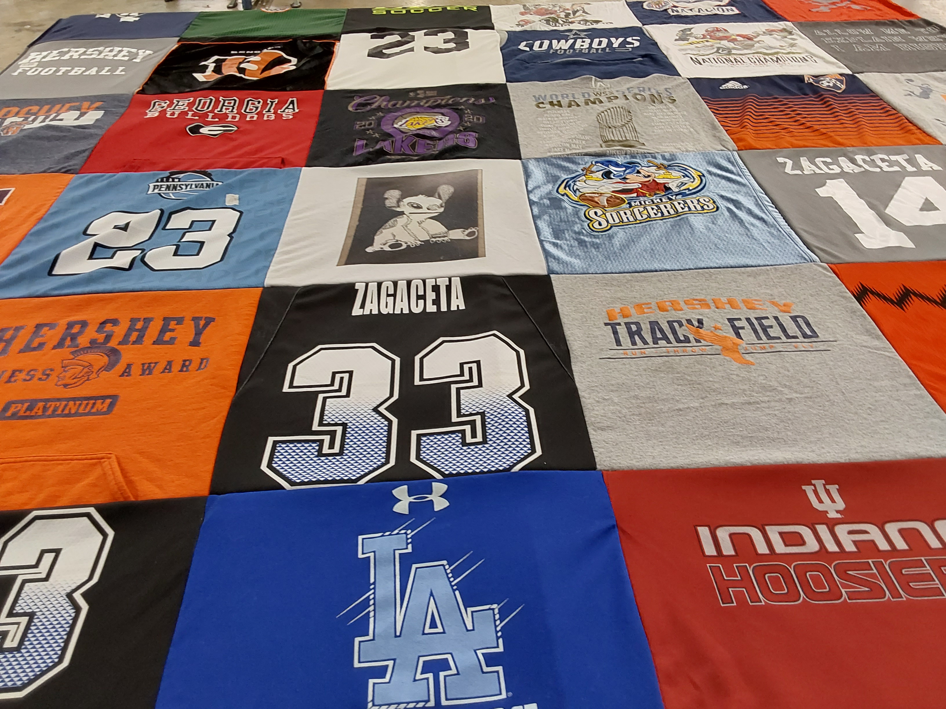 T-shirt quilt from indiana university by Ashley from PA