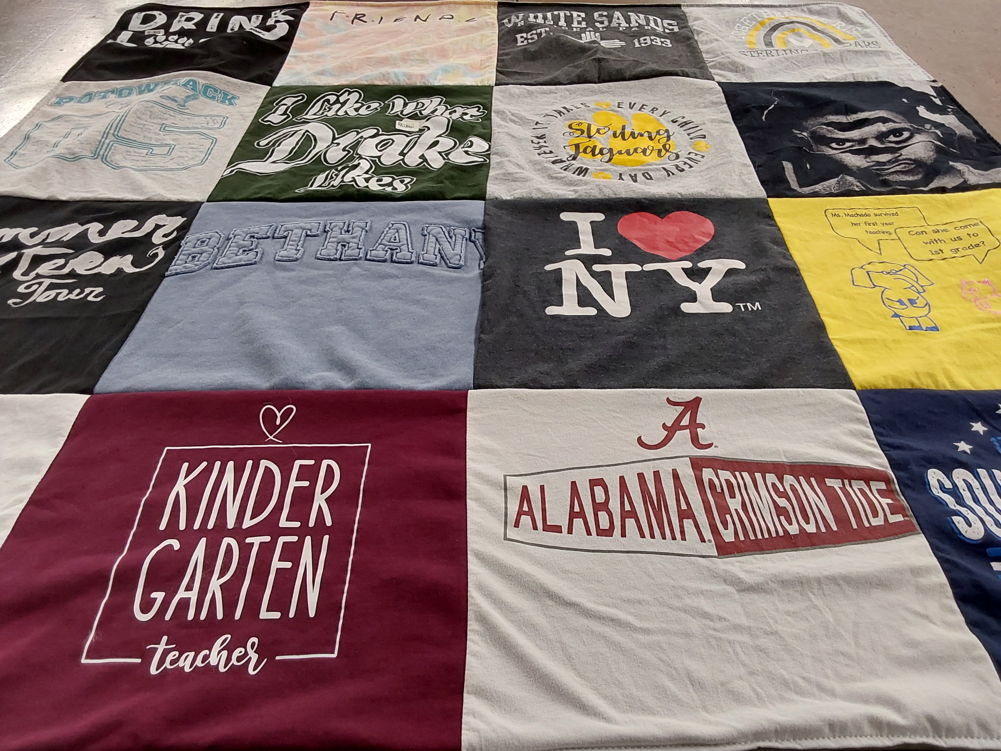 T-shirt quilt featuring alabama crimson tide by Cynthia from VA