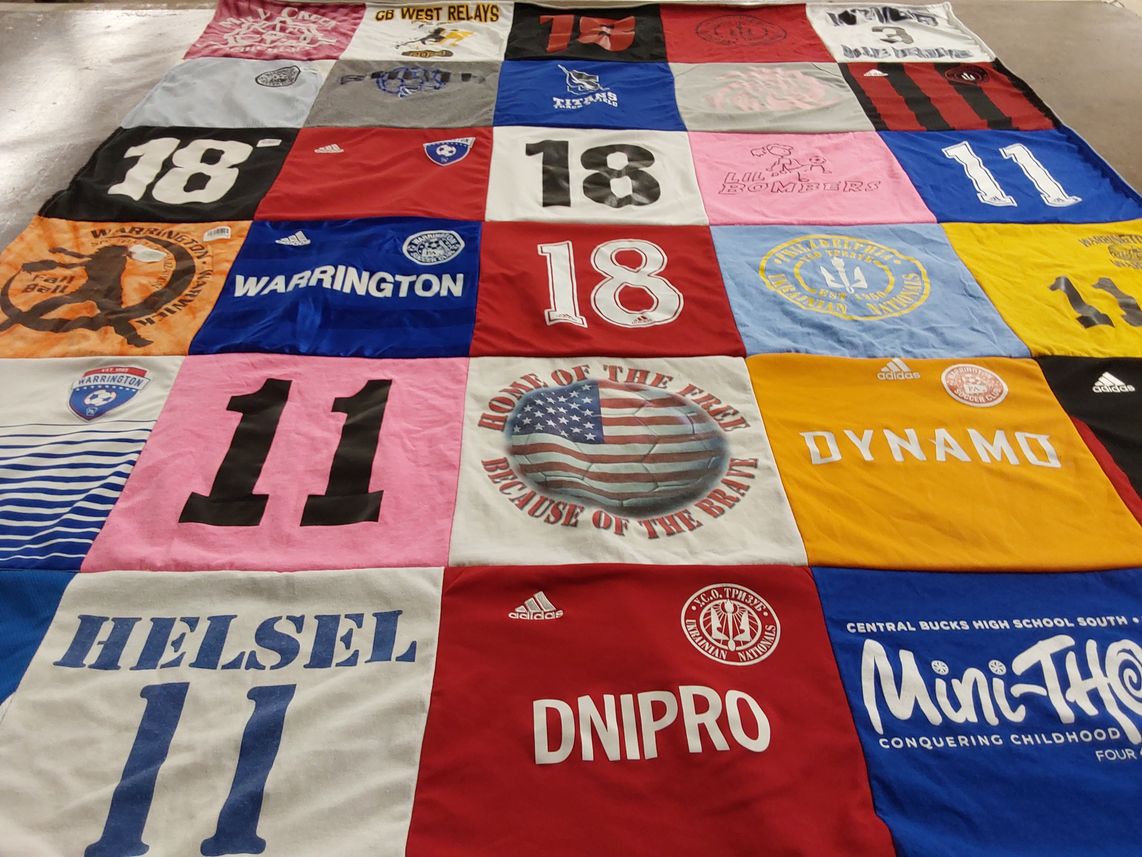 T-shirt quilt featuring dynamo by Denise from PA