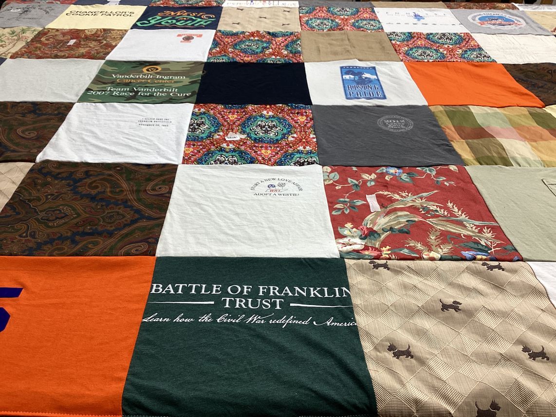 T-shirt quilt from vanderbilt university by Laurie from TN