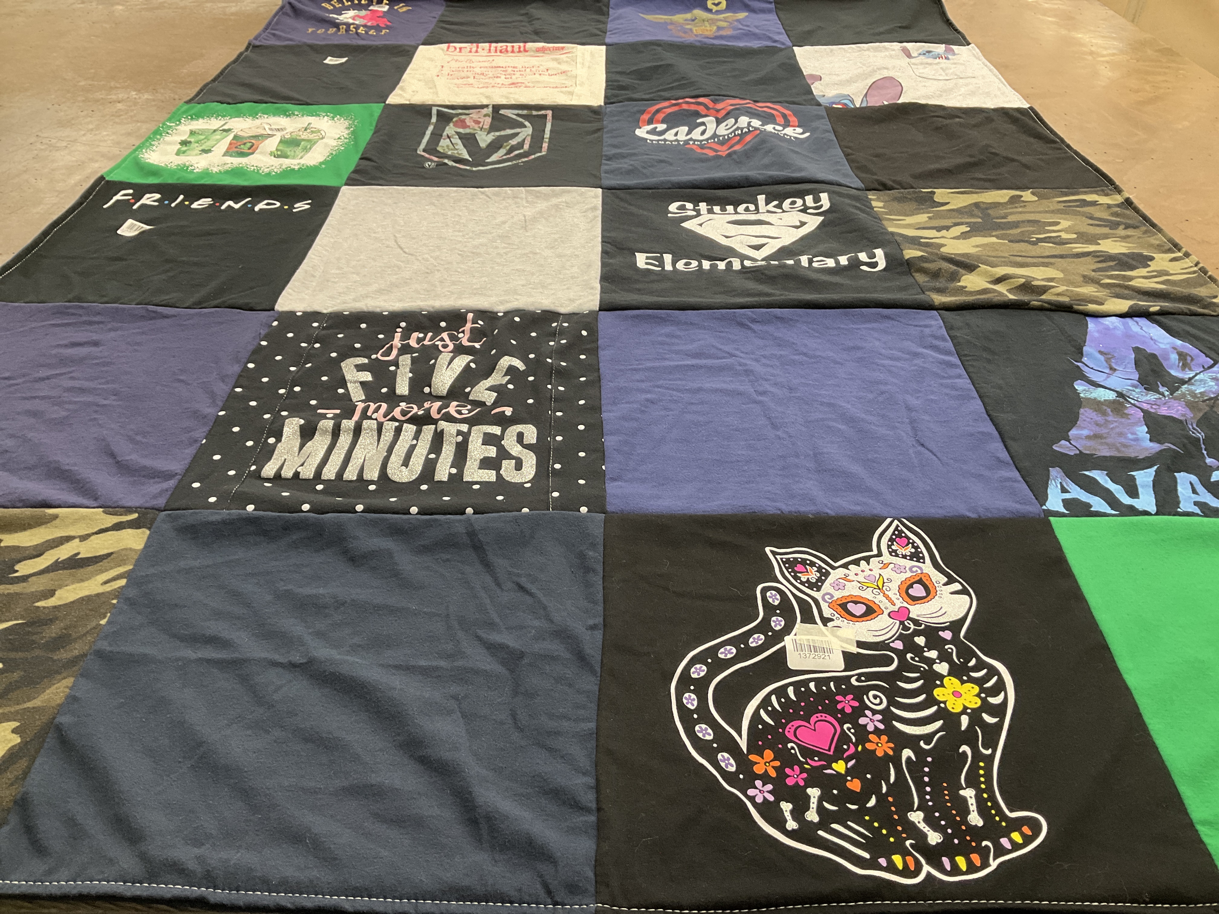 T-shirt quilt from stuckey elementary school by Katheryn from NV