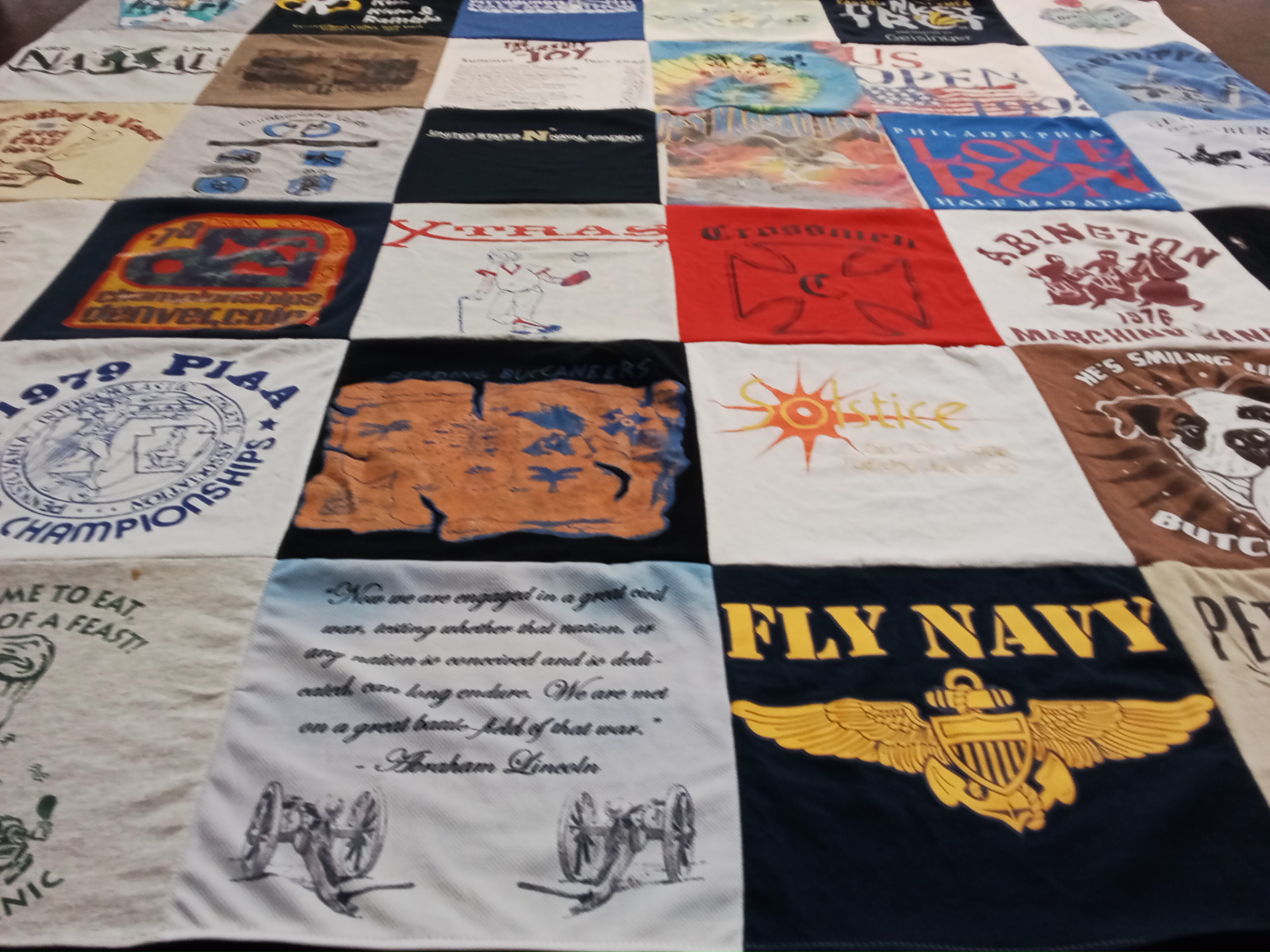 T-shirt quilt featuring buccaneers by Joe from PA