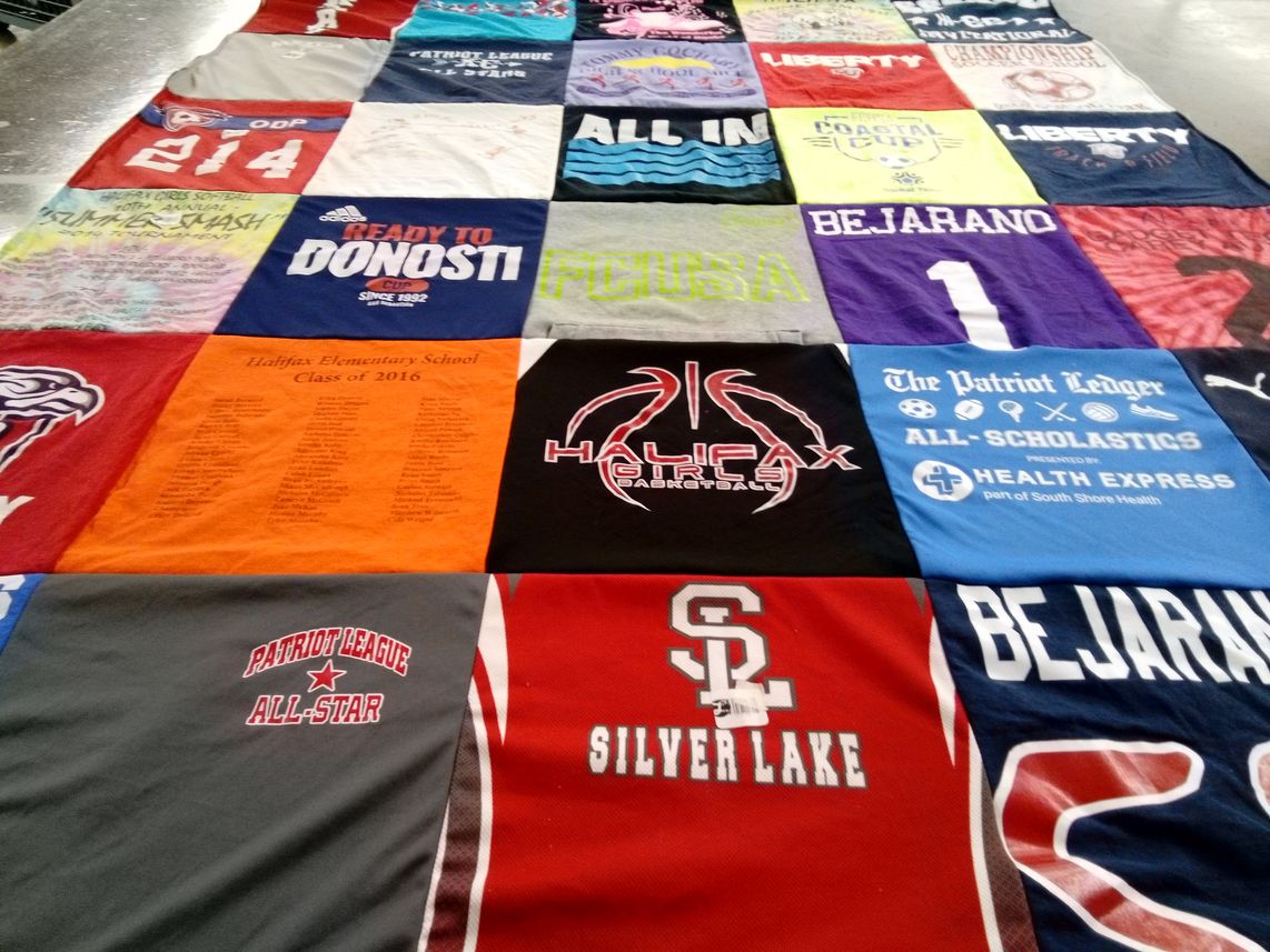 T-shirt quilt featuring halifax girls basketball by Tanya from MA