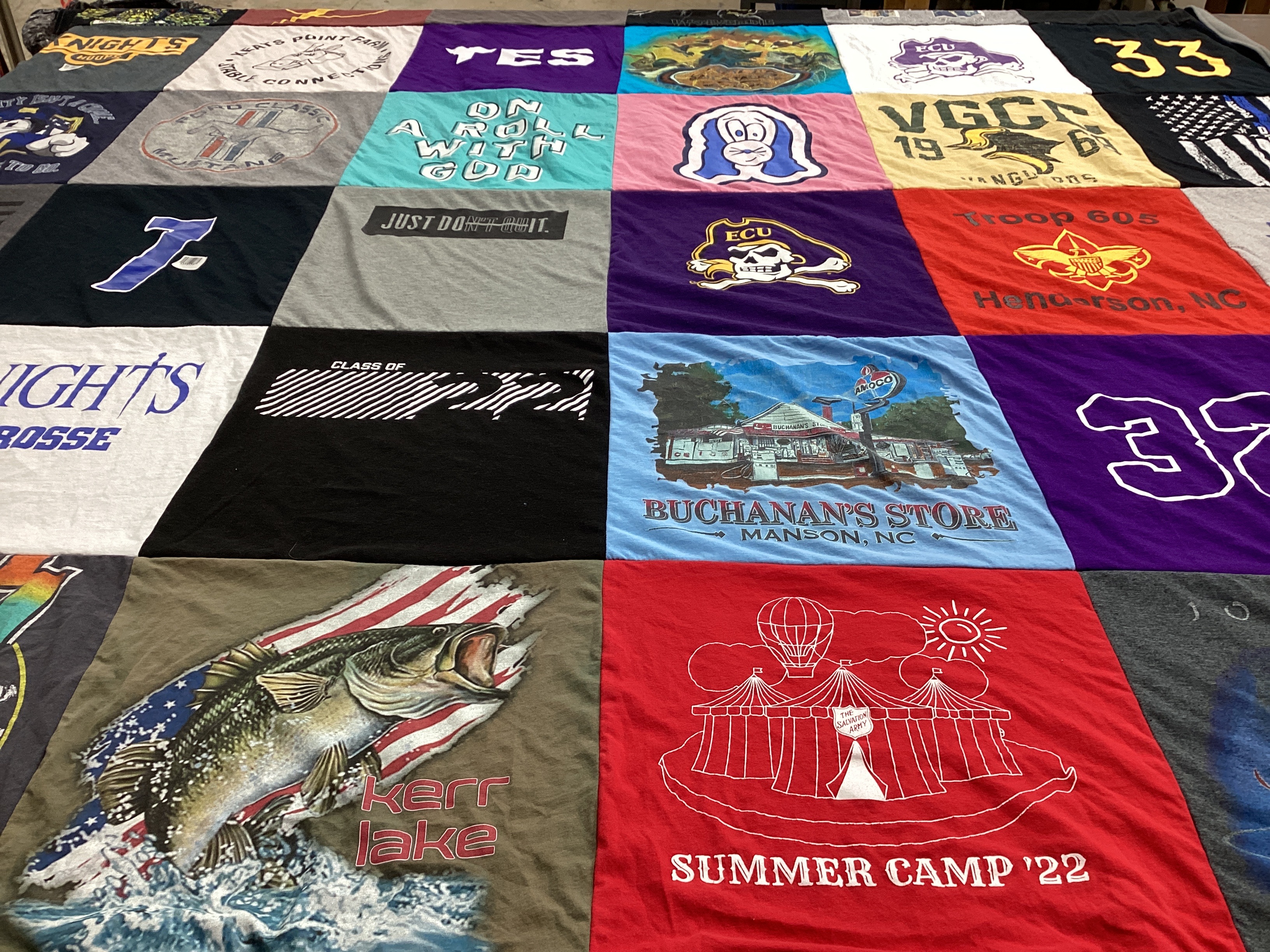 T-shirt quilt featuring knights lacrosse by Andrea from NC
