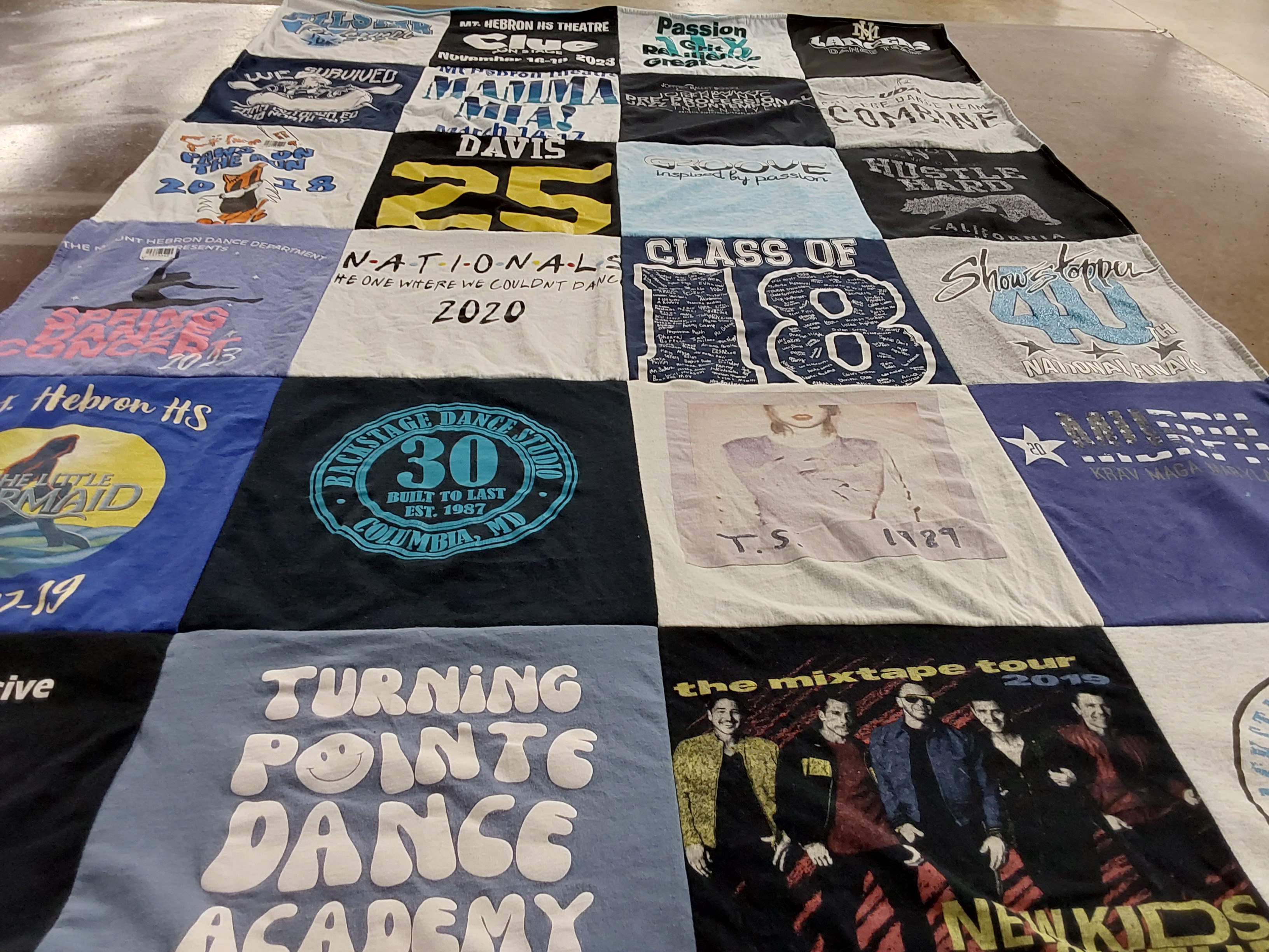 T-shirt quilt from mount hebron high school by Kathryn from MD
