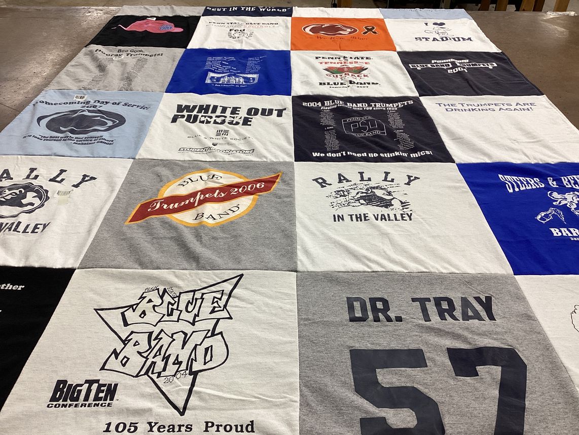 T-shirt quilt from penn state university by Nick from CT